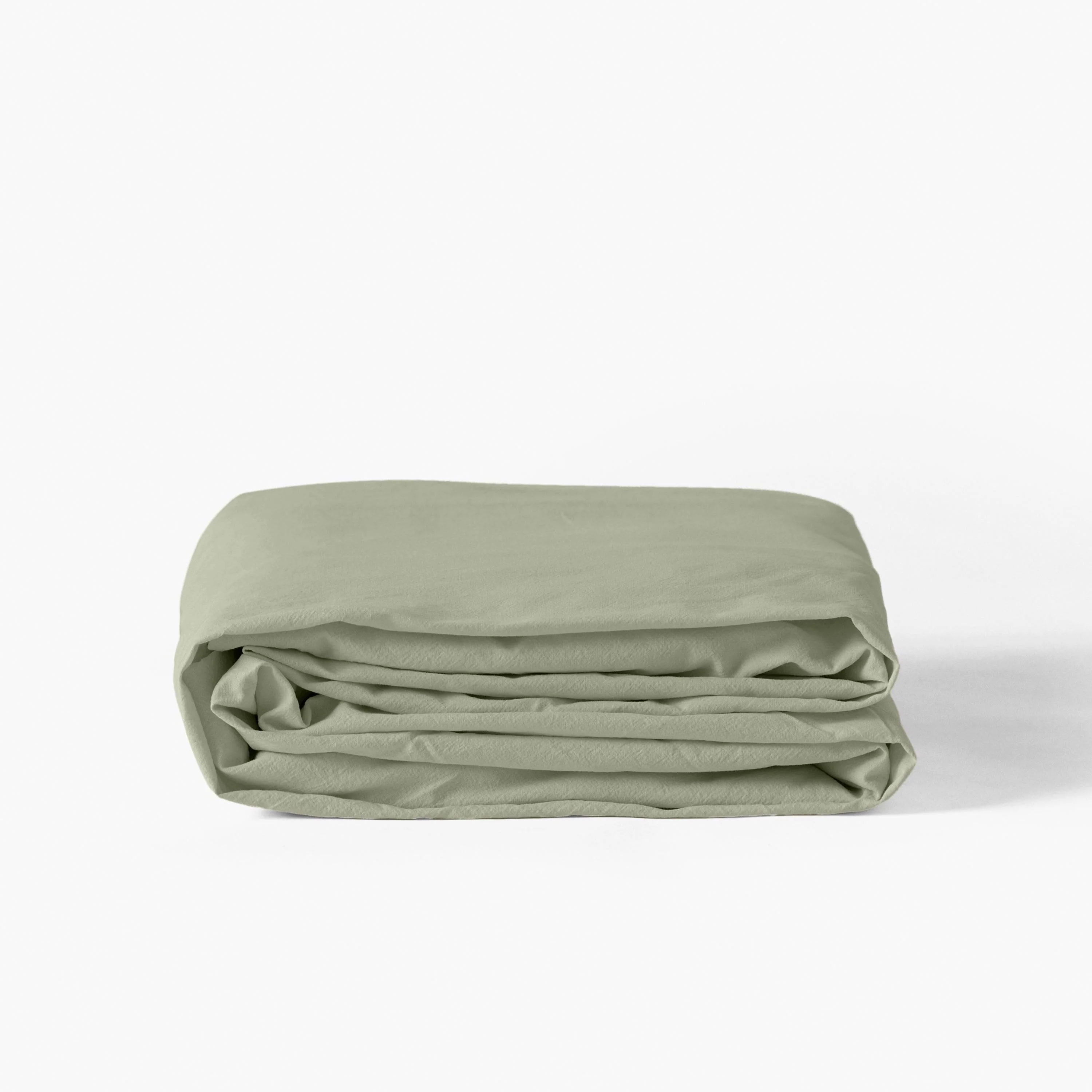 Souffle Organic Cotton Fitted Sheet - Sage