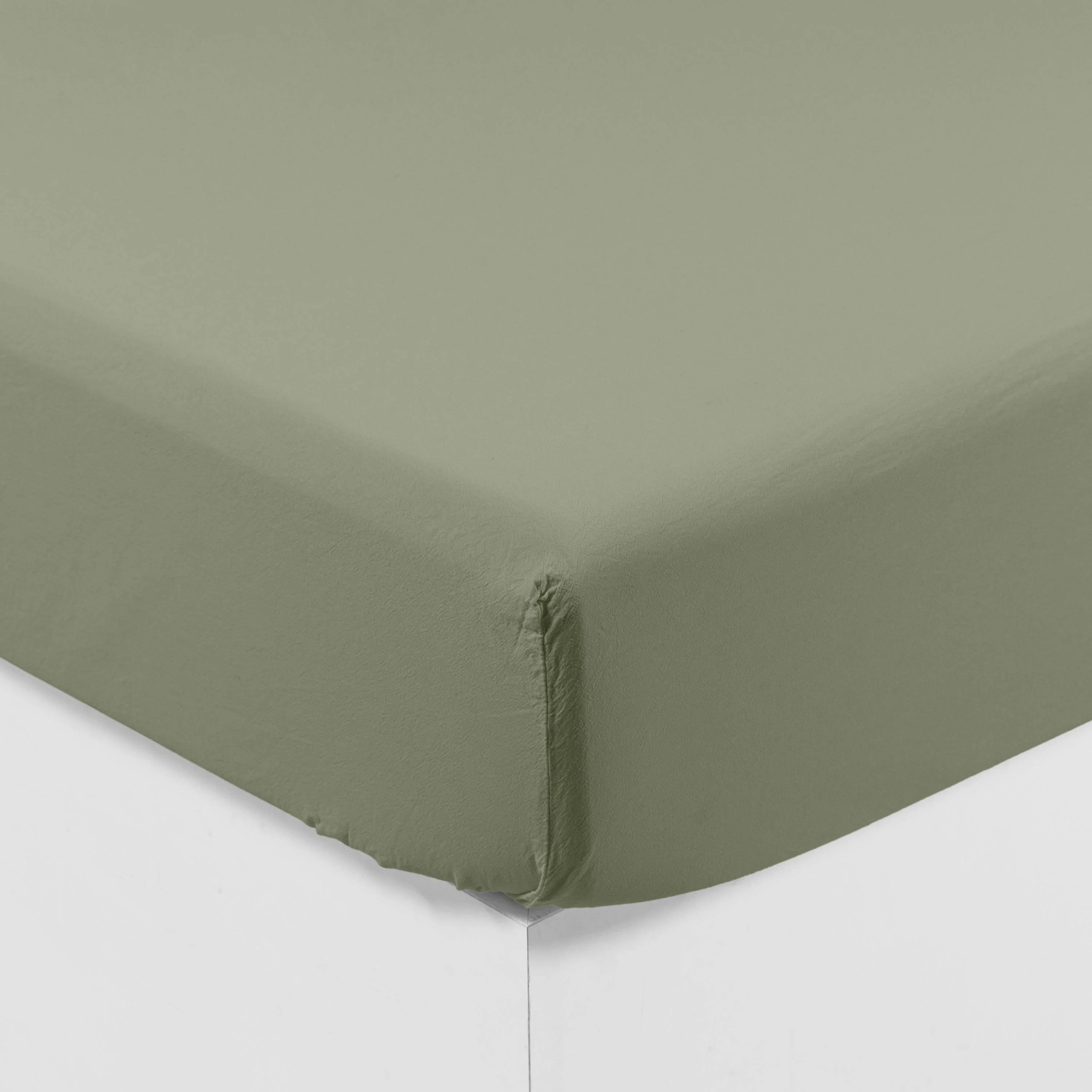 Souffle Organic Cotton Fitted Sheet - Sage - Image 3
