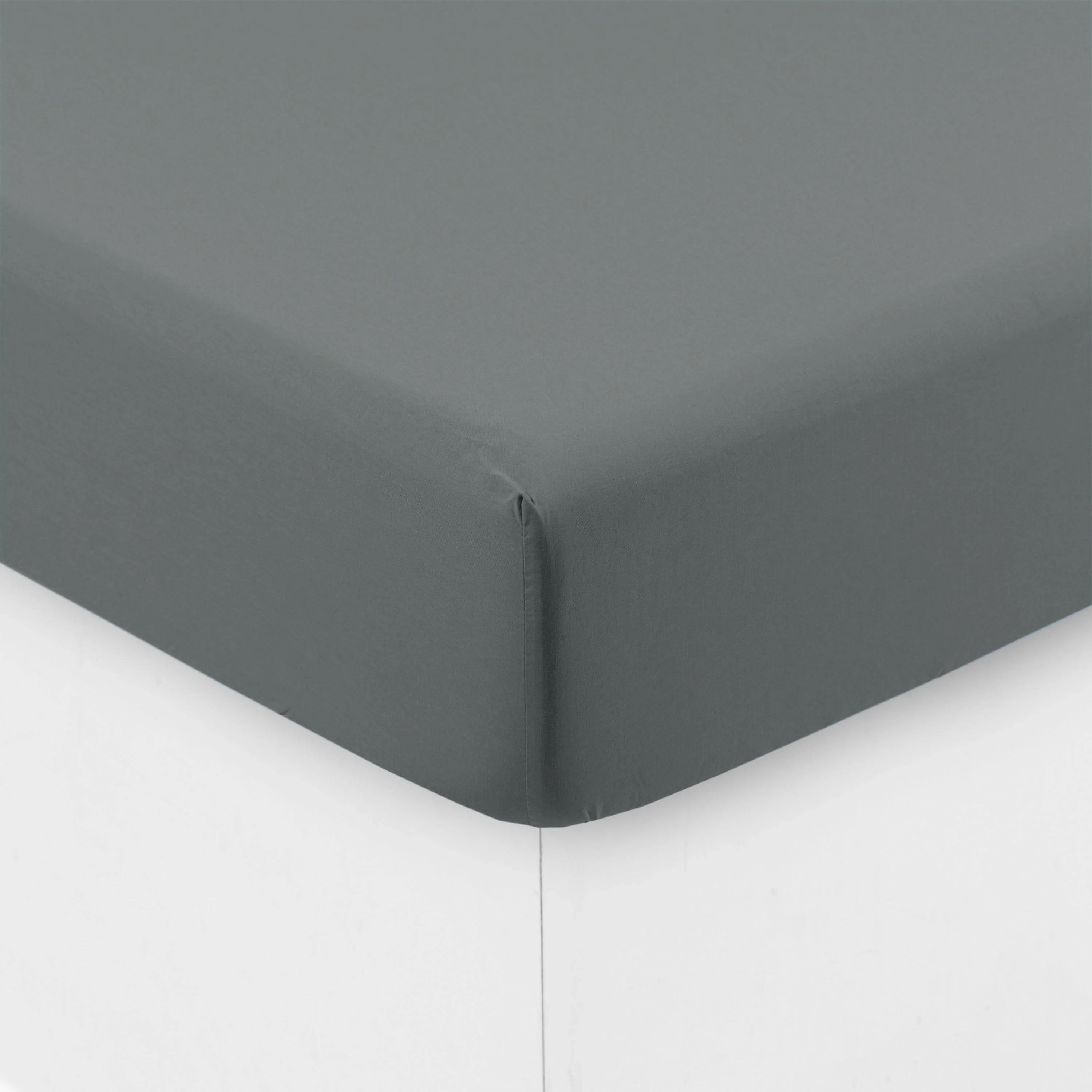 Songe Washed Cotton Fitted Sheet - Ash Khaki - Image 3