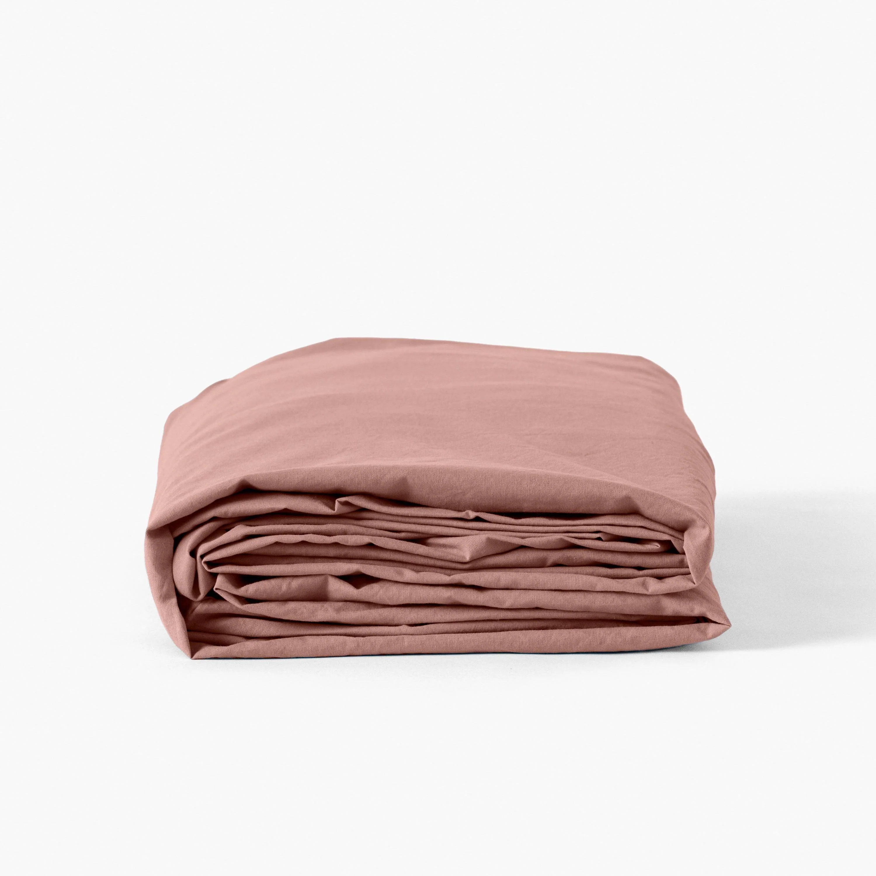 Songe Washed Cotton Fitted Sheet - Ash Pink