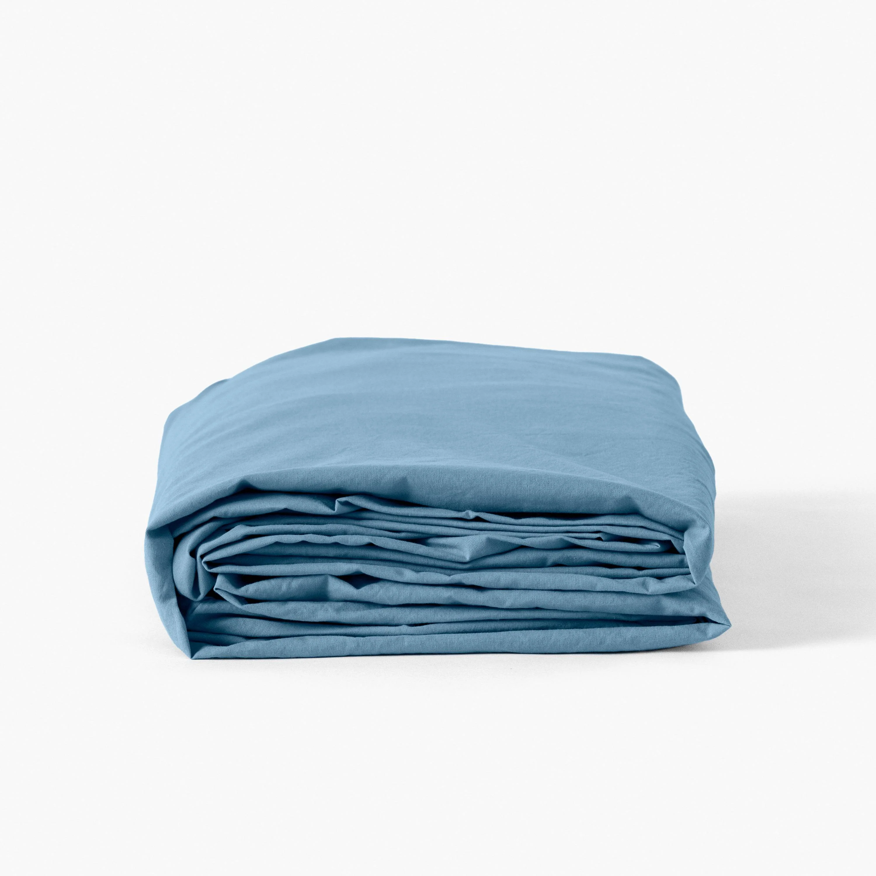 Songe Washed Cotton Fitted Sheet - Baltic Blue