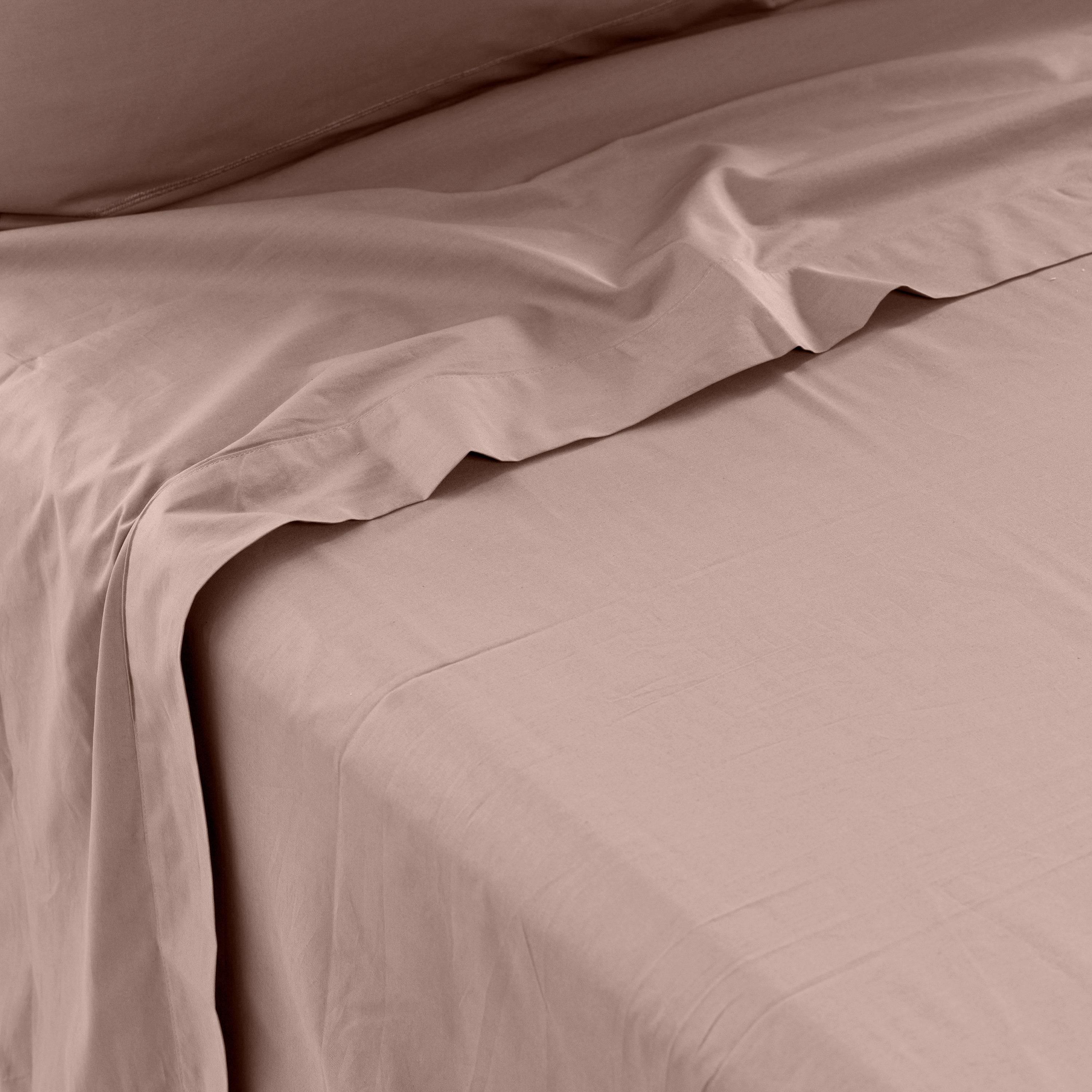 Neo Cotton Percale Flat Sheet - Taupe - Image 4