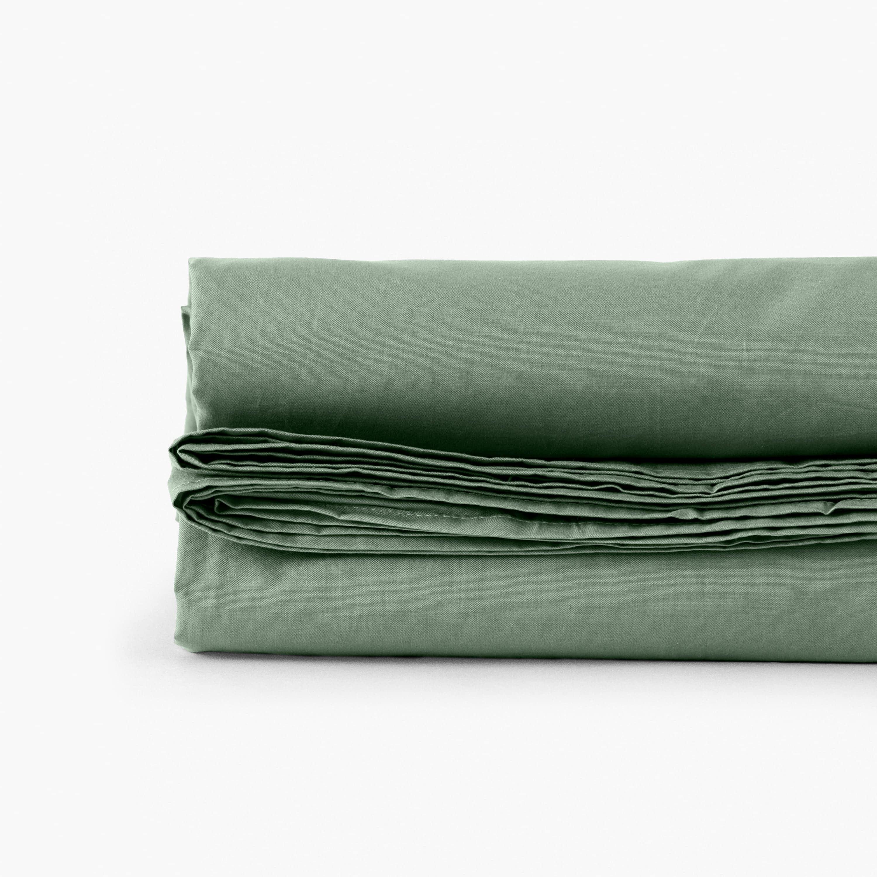 Neo Cotton Percale Flat Sheet - Thyme - Image 3