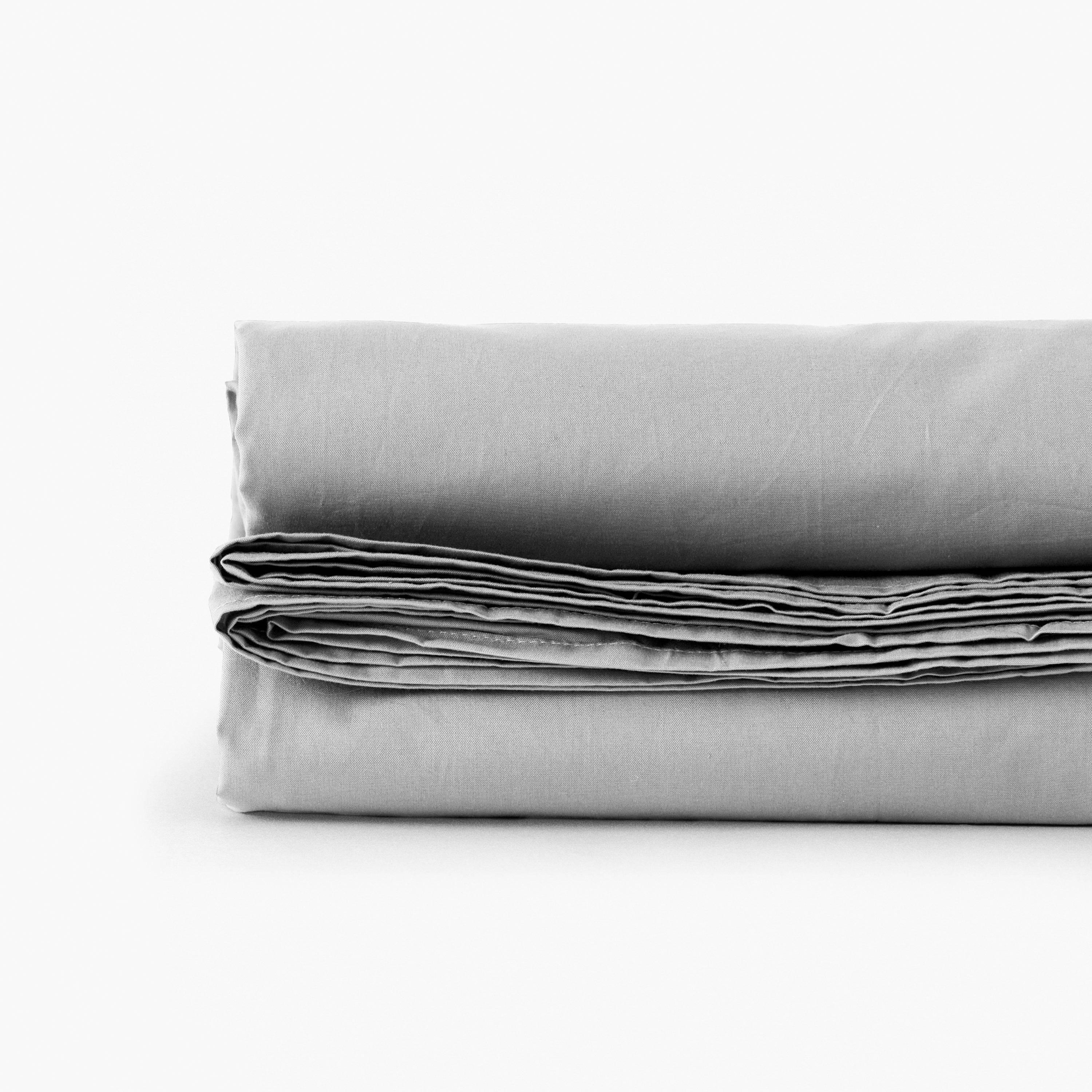 Neo Cotton Percale Flat Sheet - Grey - Image 2