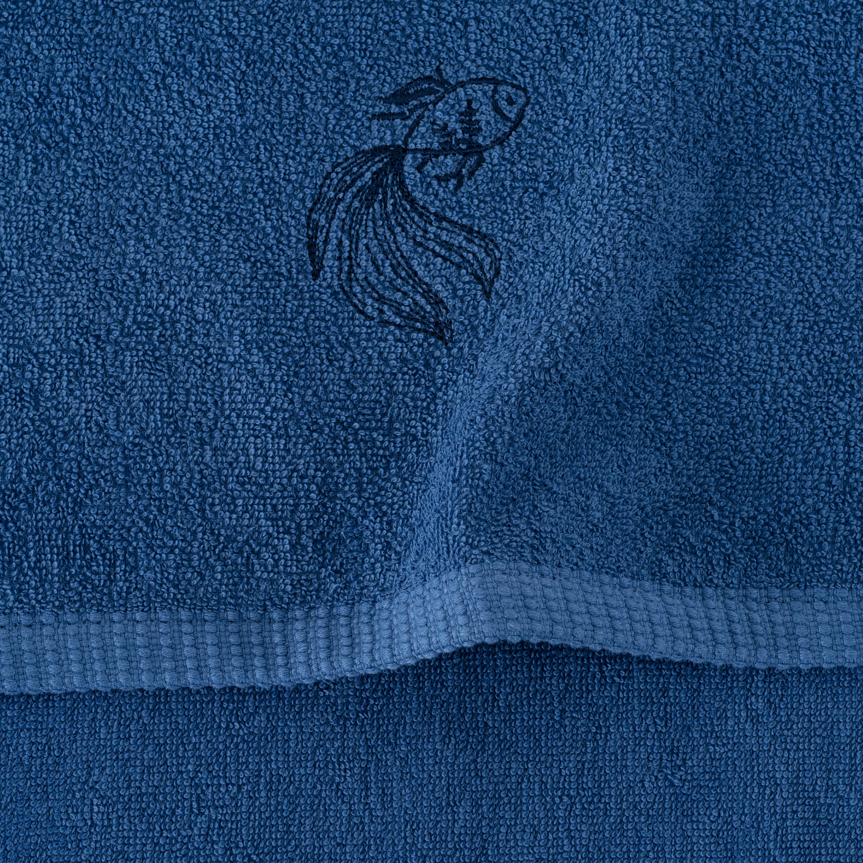 Halfmoon Cotton Hand Towel - Indigo - Image 4
