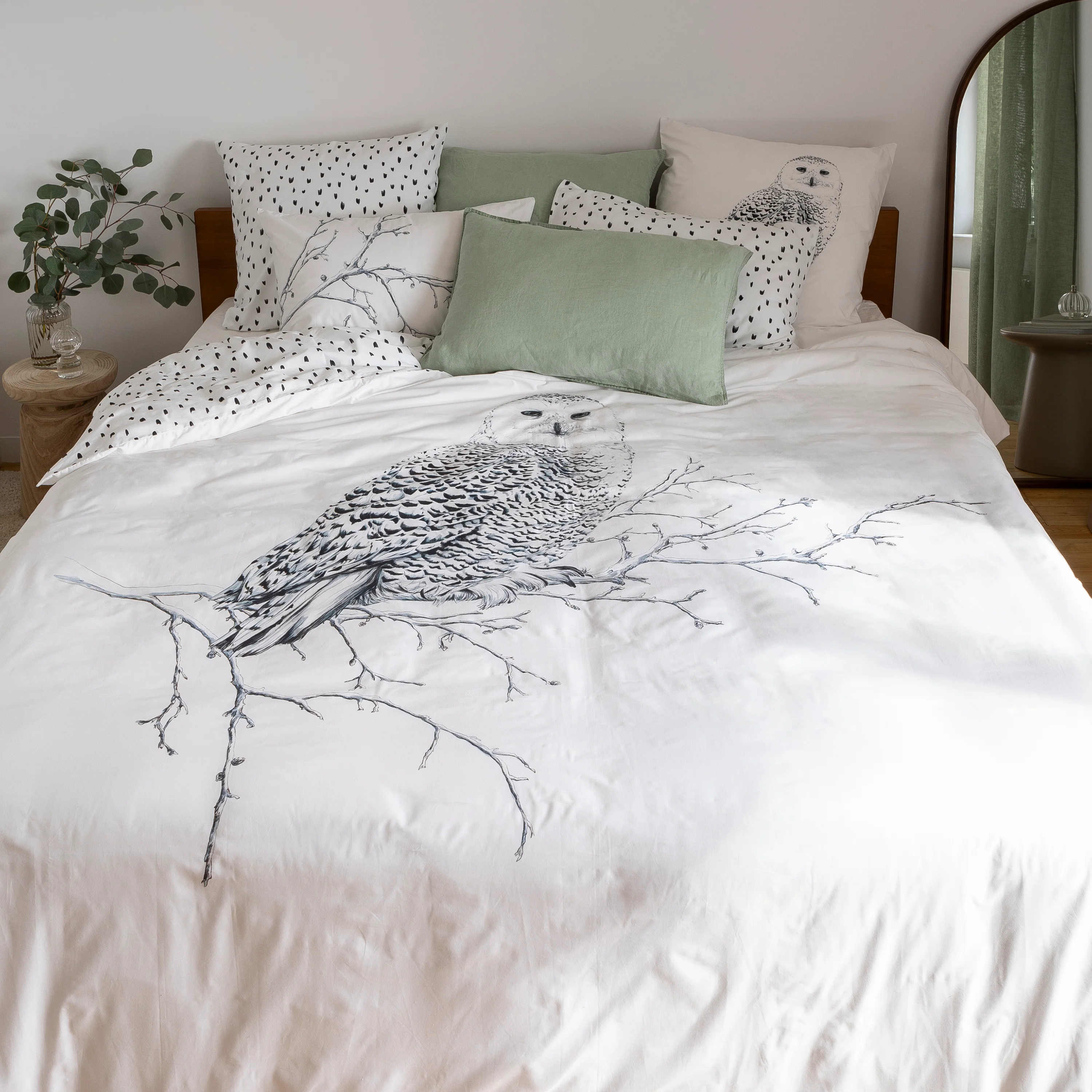Harfang Print Rectangular Pillowcase - Image 2