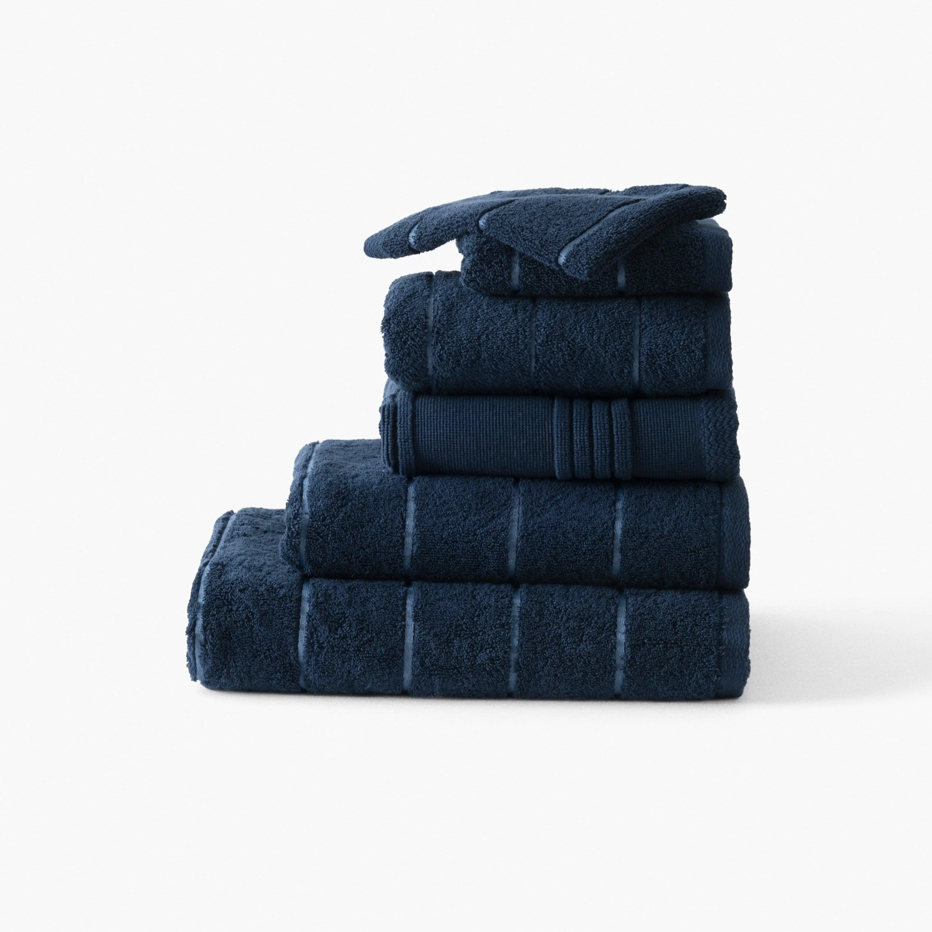 Hypnotic Cotton Guest Towel - Navy - Image 4