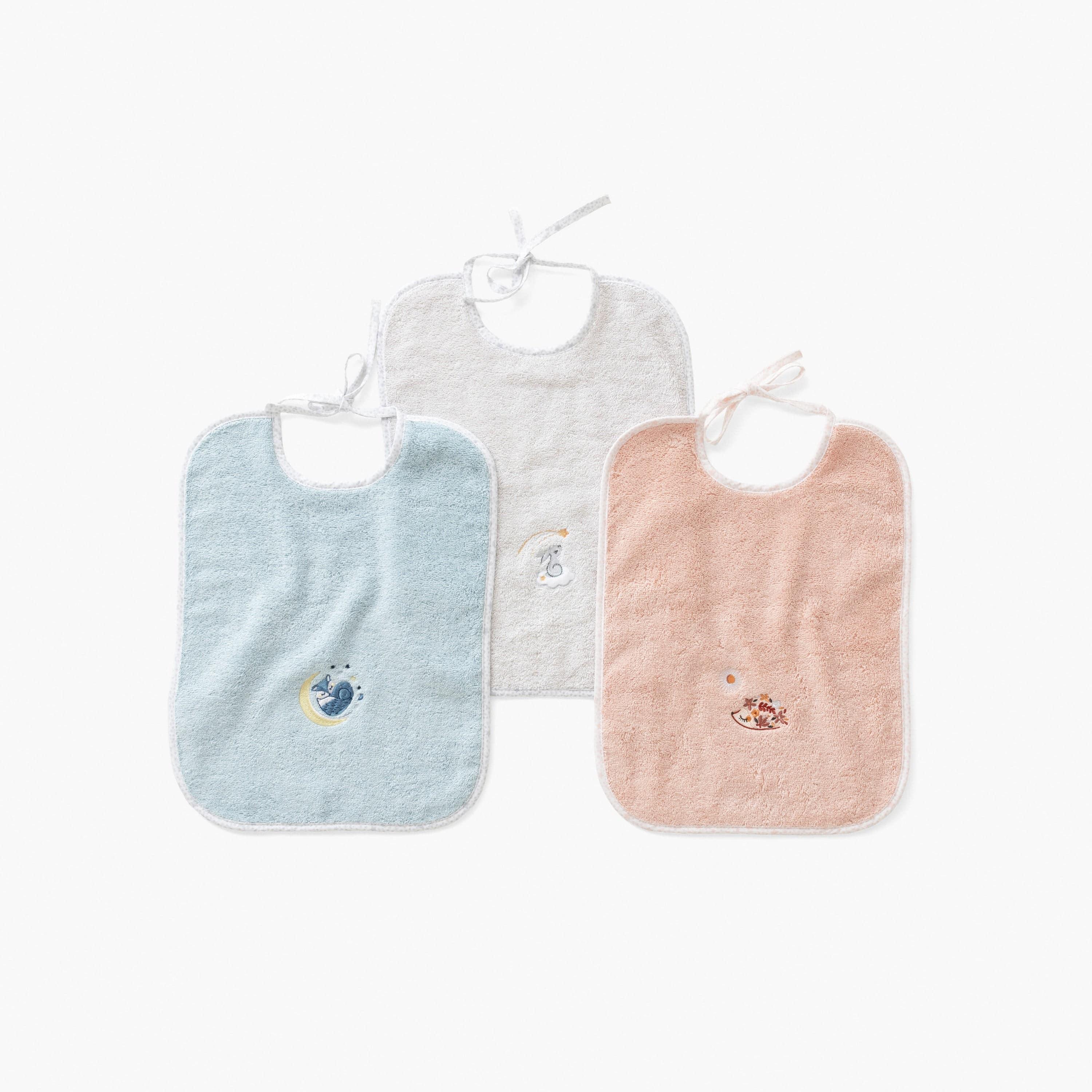 Illumine Fleece Blue Organic Cotton Bib - Image 4