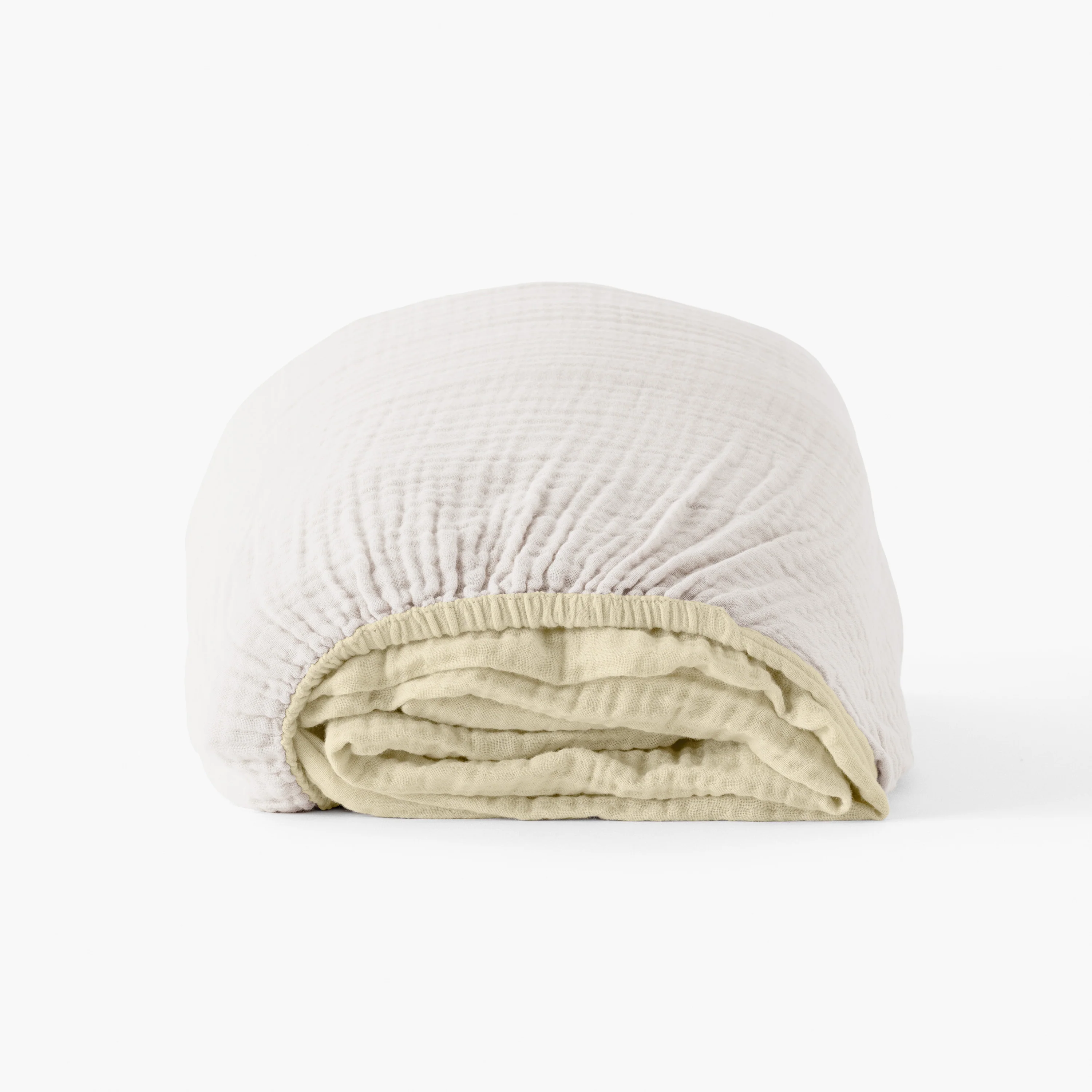 Infini II Reversible Cotton Fitted Sheet - Optic White