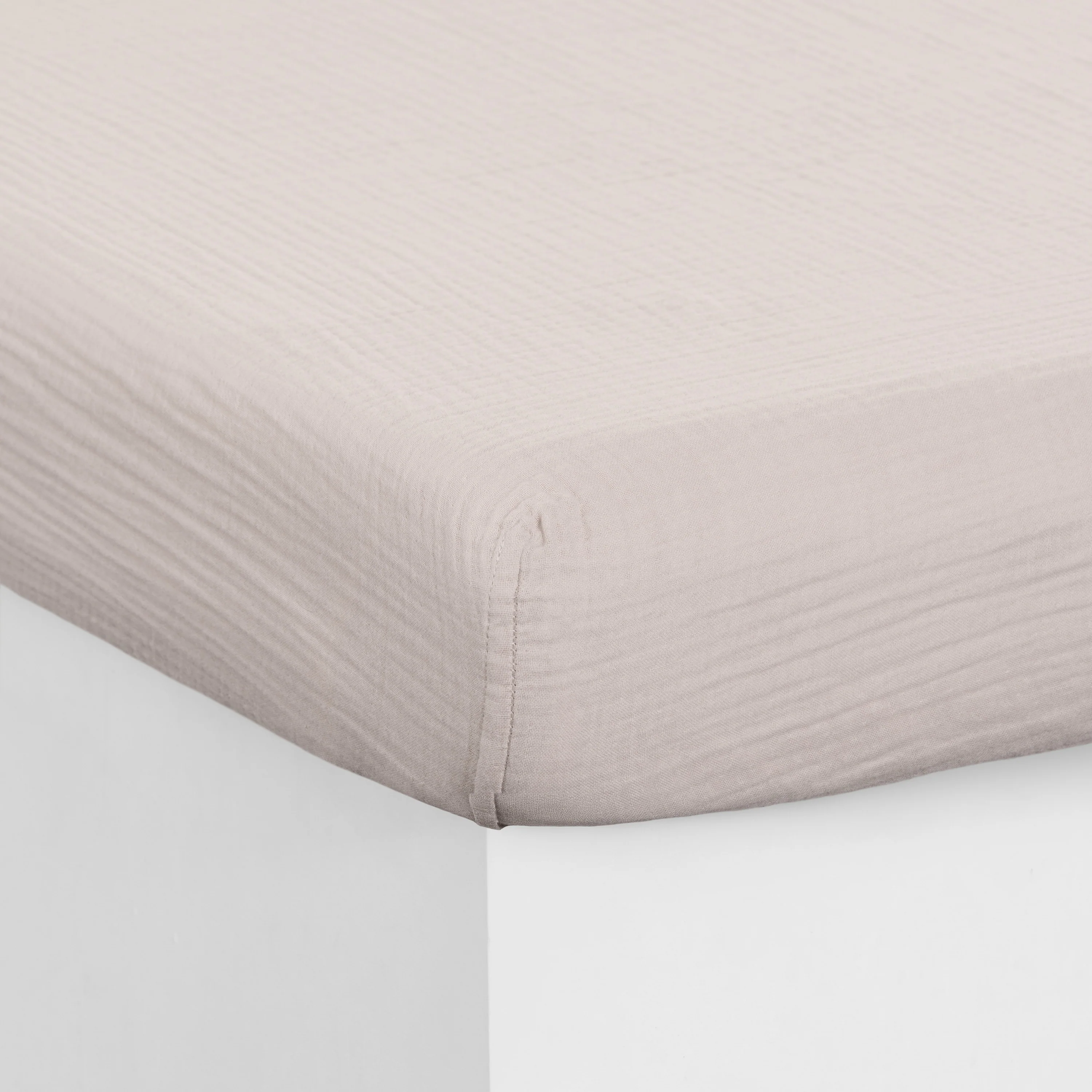 Infini II Reversible Cotton Fitted Sheet - Powder Pink - Image 3