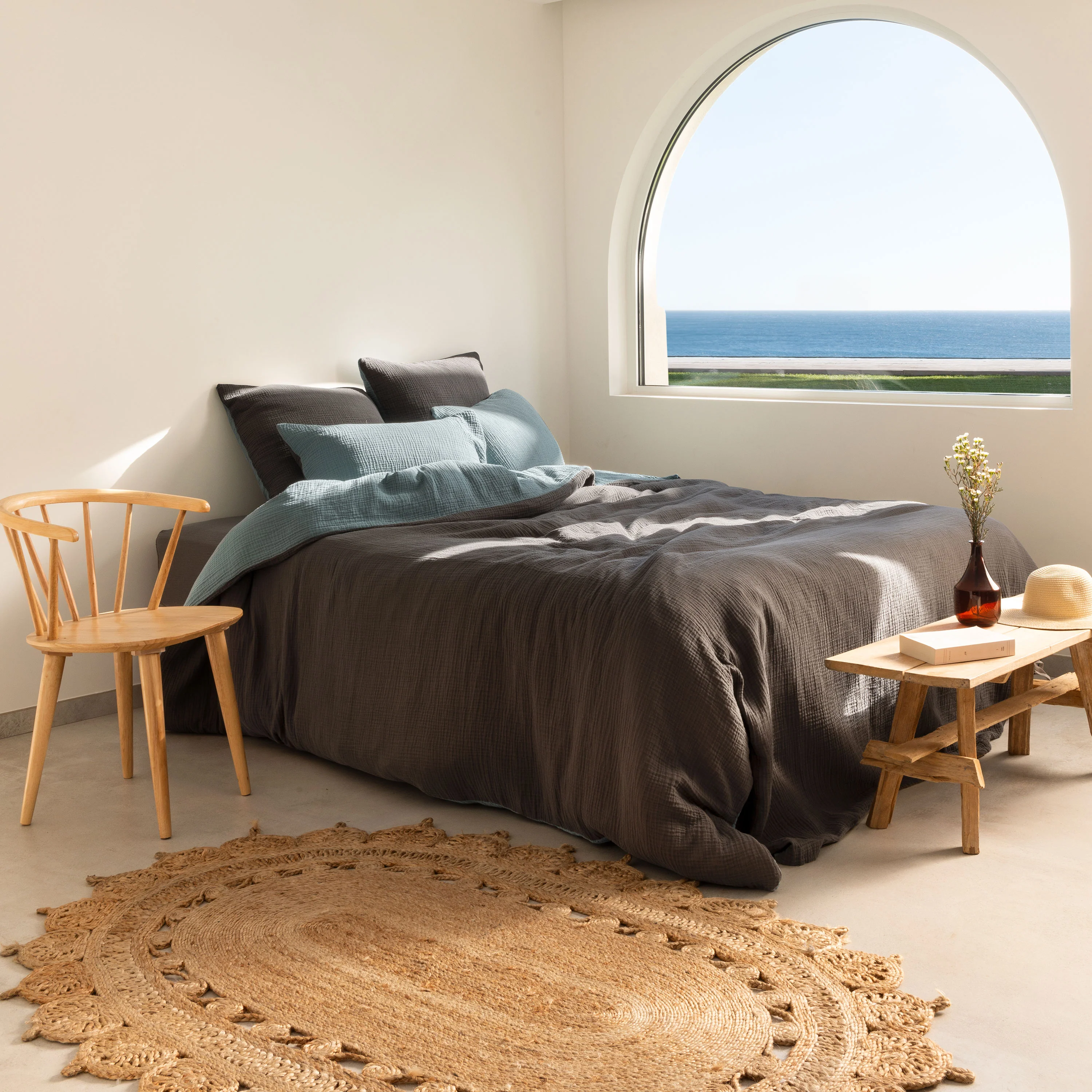 Infini Reversible Cotton Duvet Cover - Multicoloured - Image 6