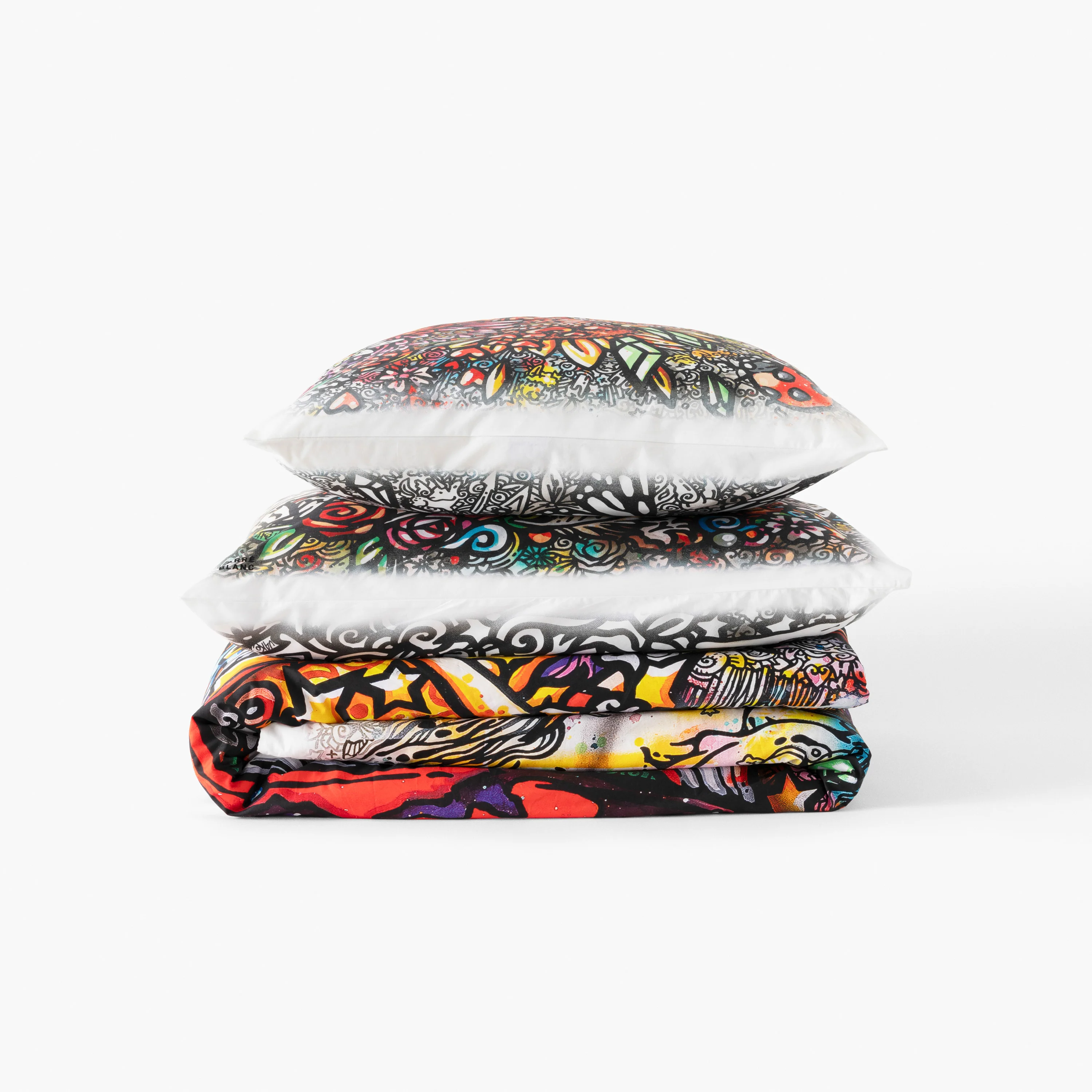 Jakè24 Reversible Cotton Duvet Cover - Multicoloured - Image 6