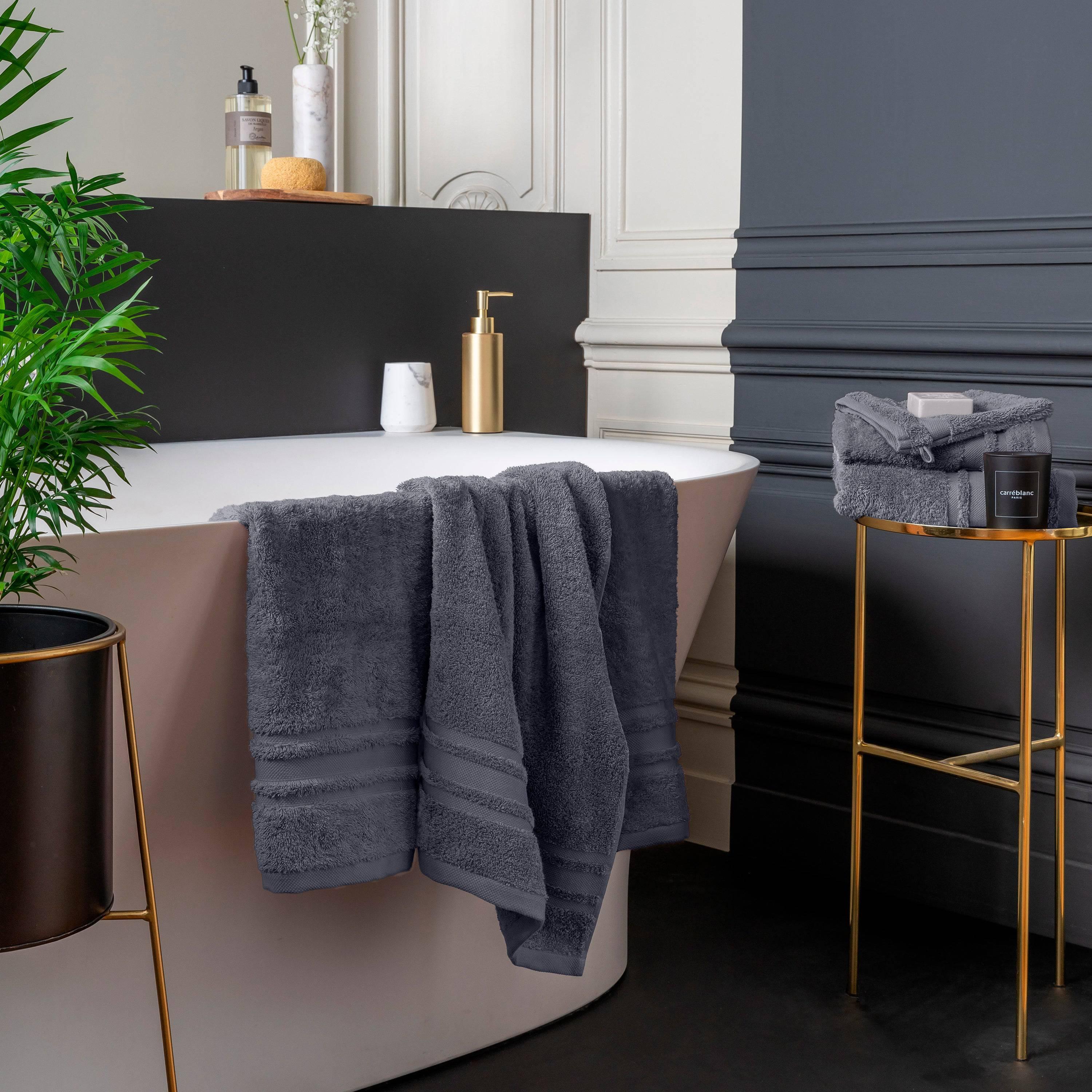 Lola II Cotton Bath Towel - Anthracite - Image 5