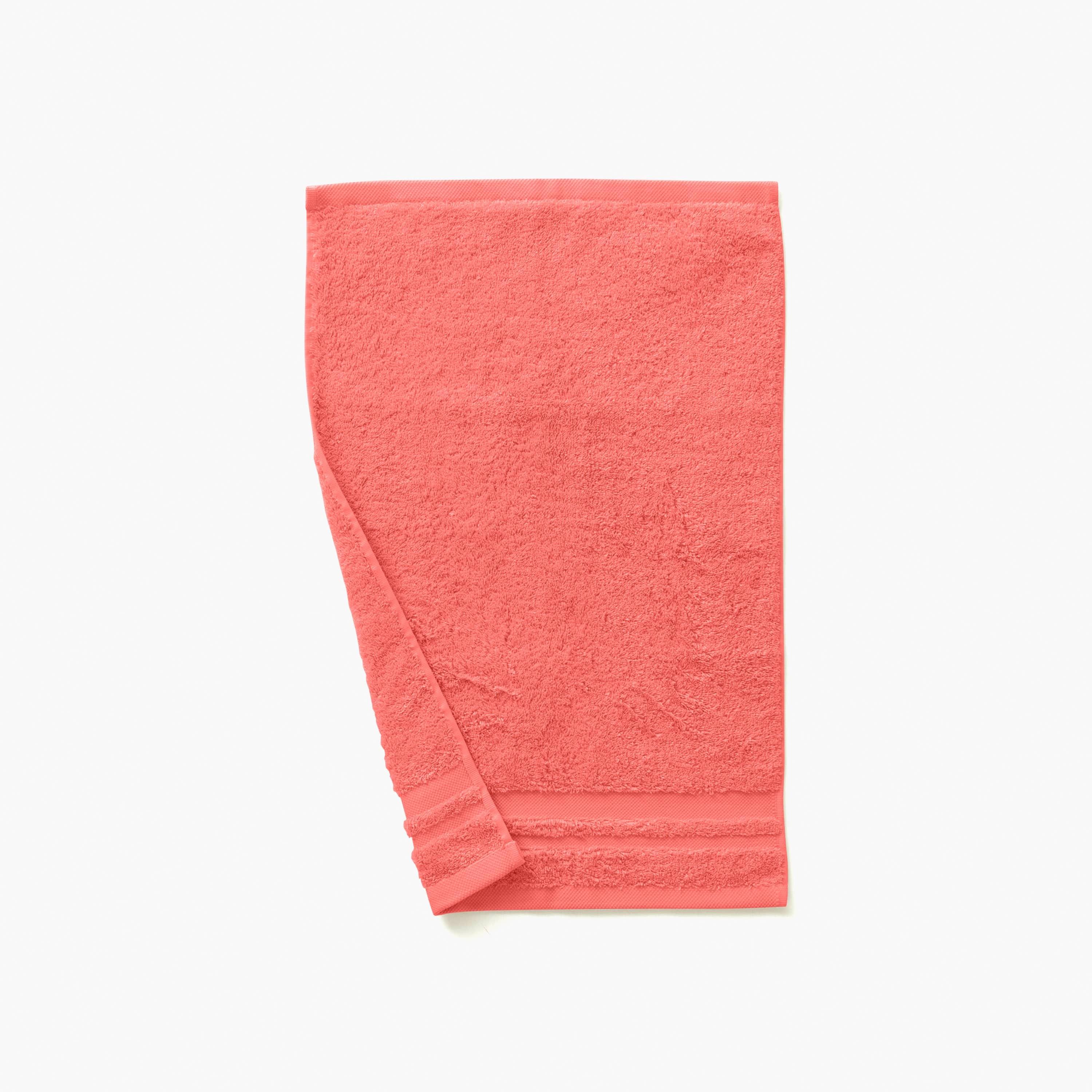 Lola II Cotton Guest Towel - Coral