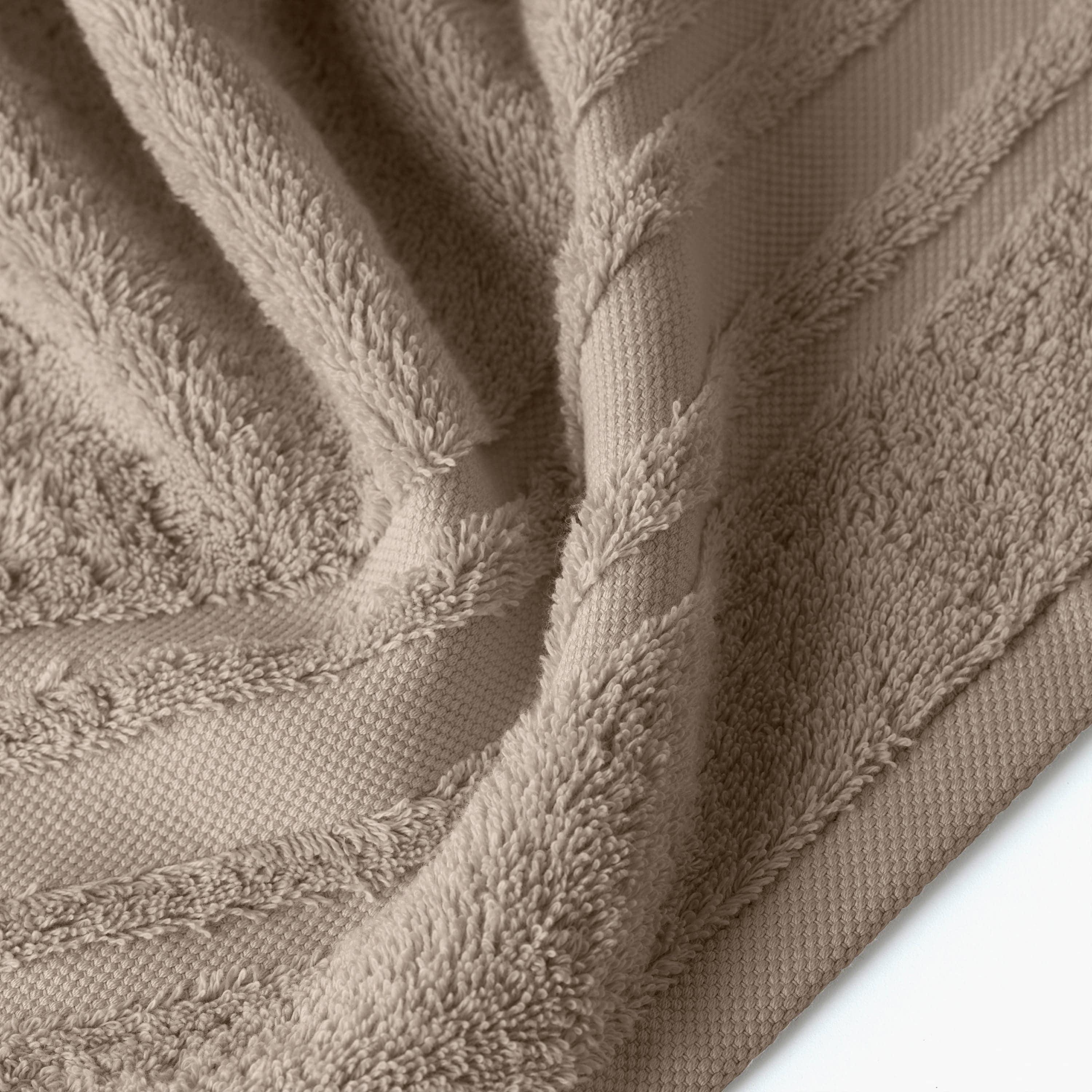 Lola II Cotton Bath Towel - Mink - Image 5