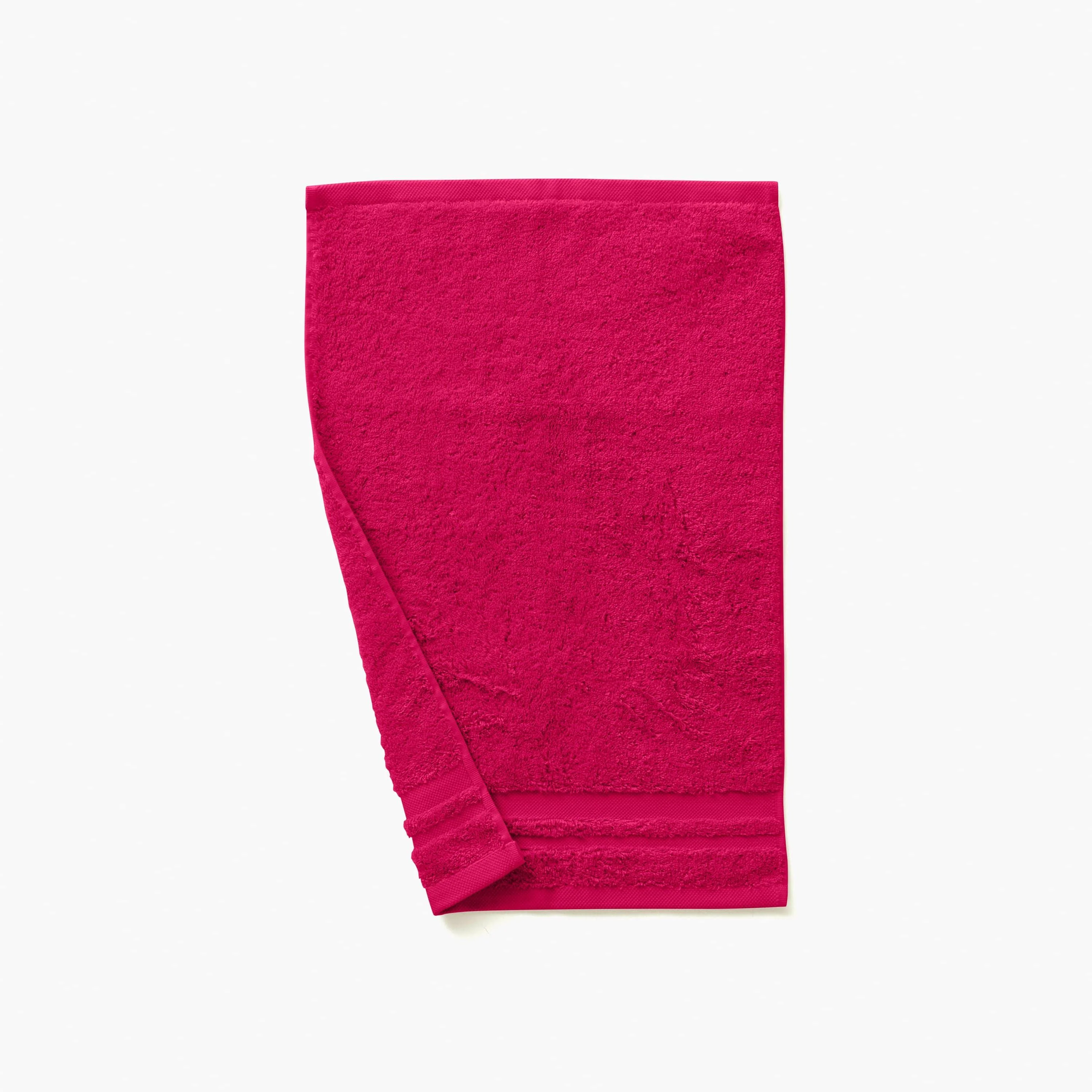 Lola II Cotton Guest Towel - Raspberry