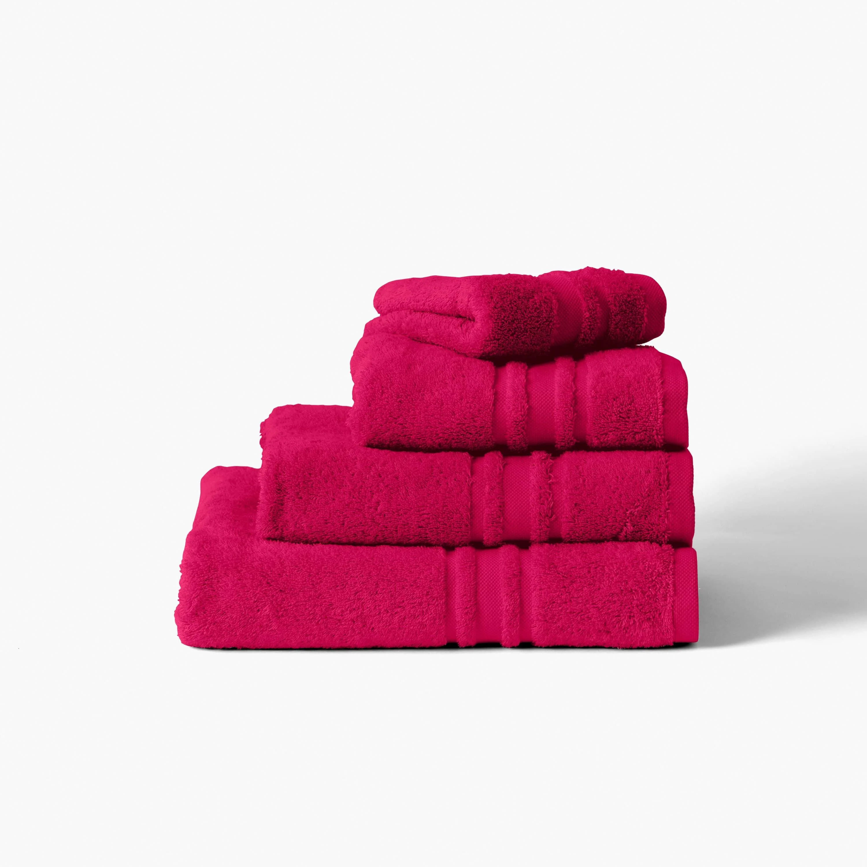 Lola II Cotton Bath Towel - Raspberry - Image 6