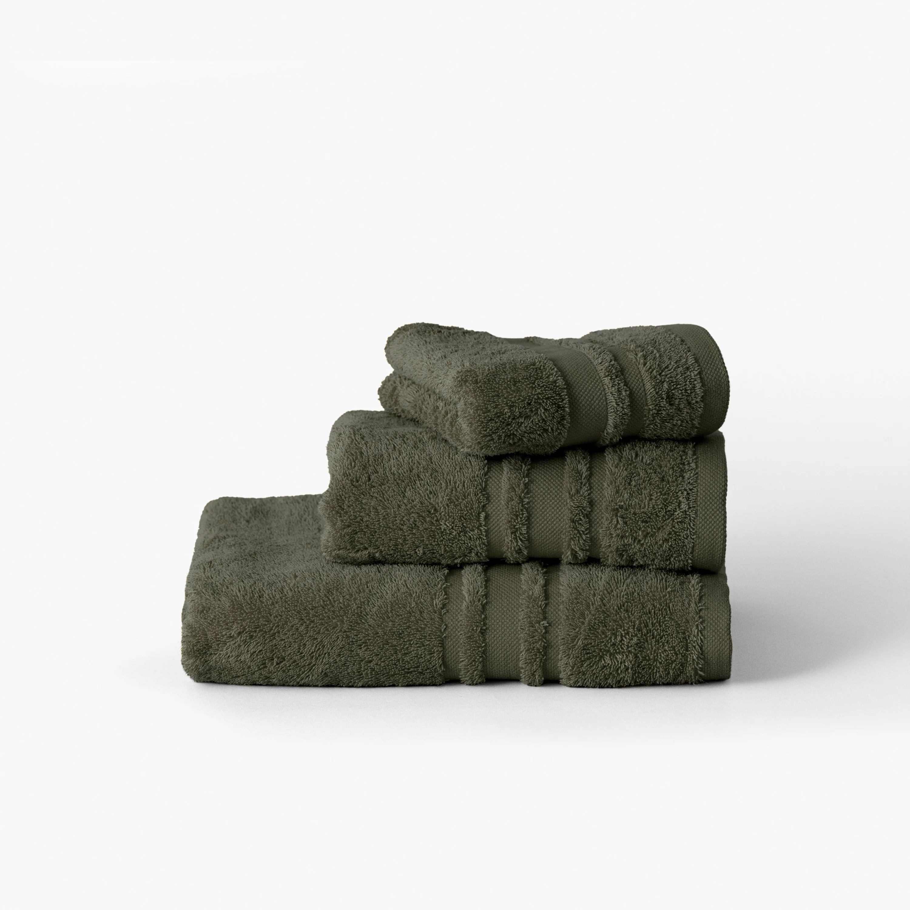Lola II Cotton Bath Towel - Khaki Green - Image 7