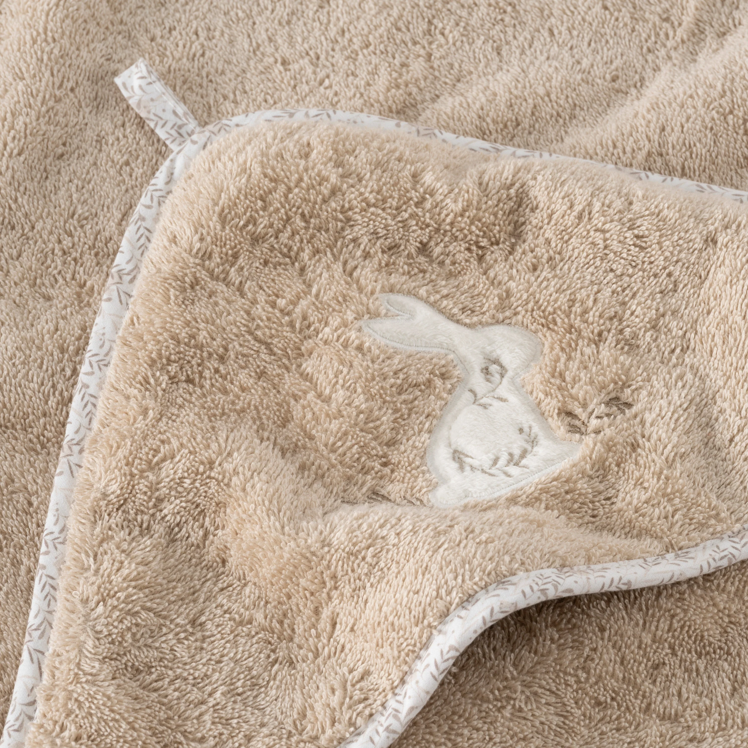 Merveille Organic Cotton Bath Cape - Beige - Image 3
