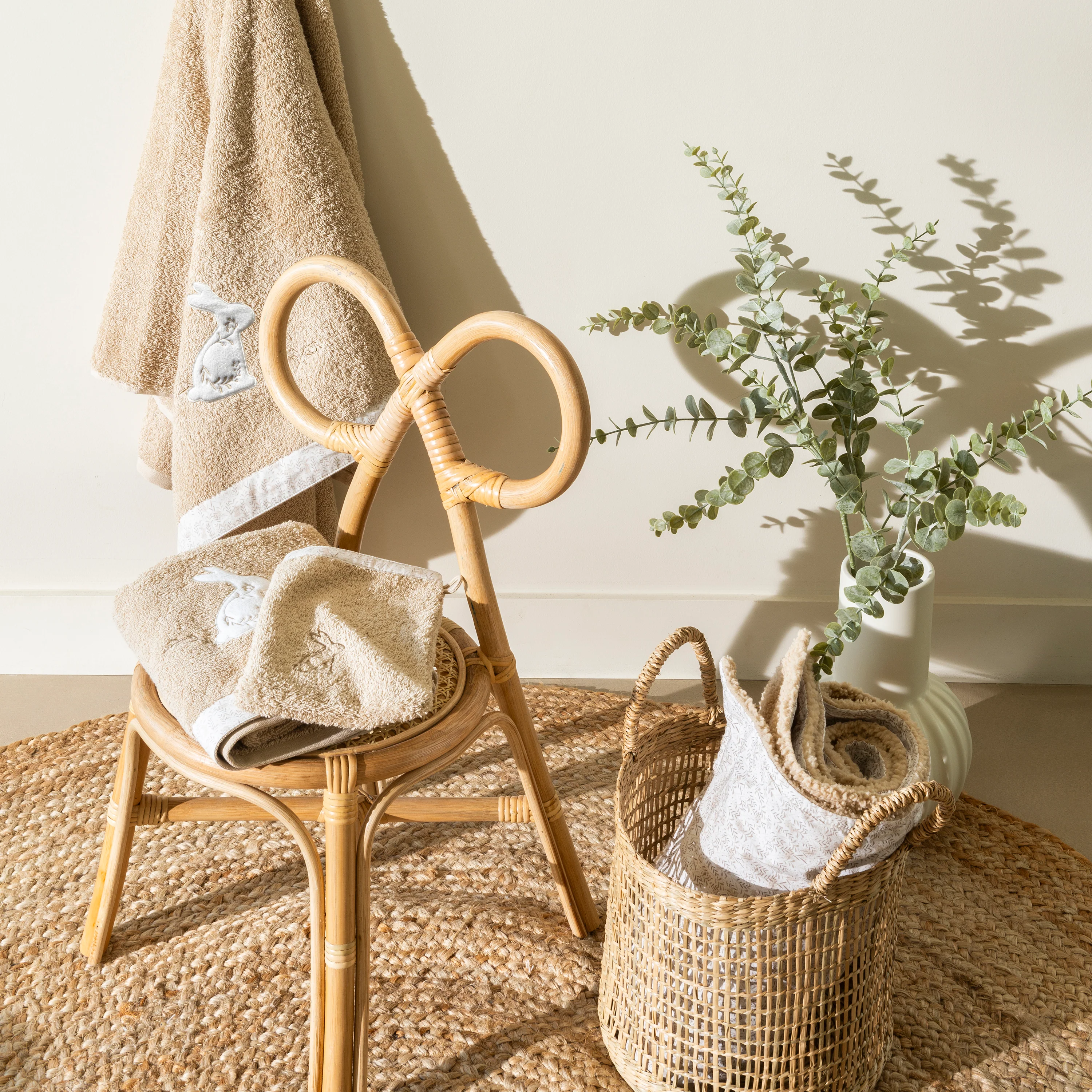 Merveille Organic Cotton Bath Towel - Beige - Image 2