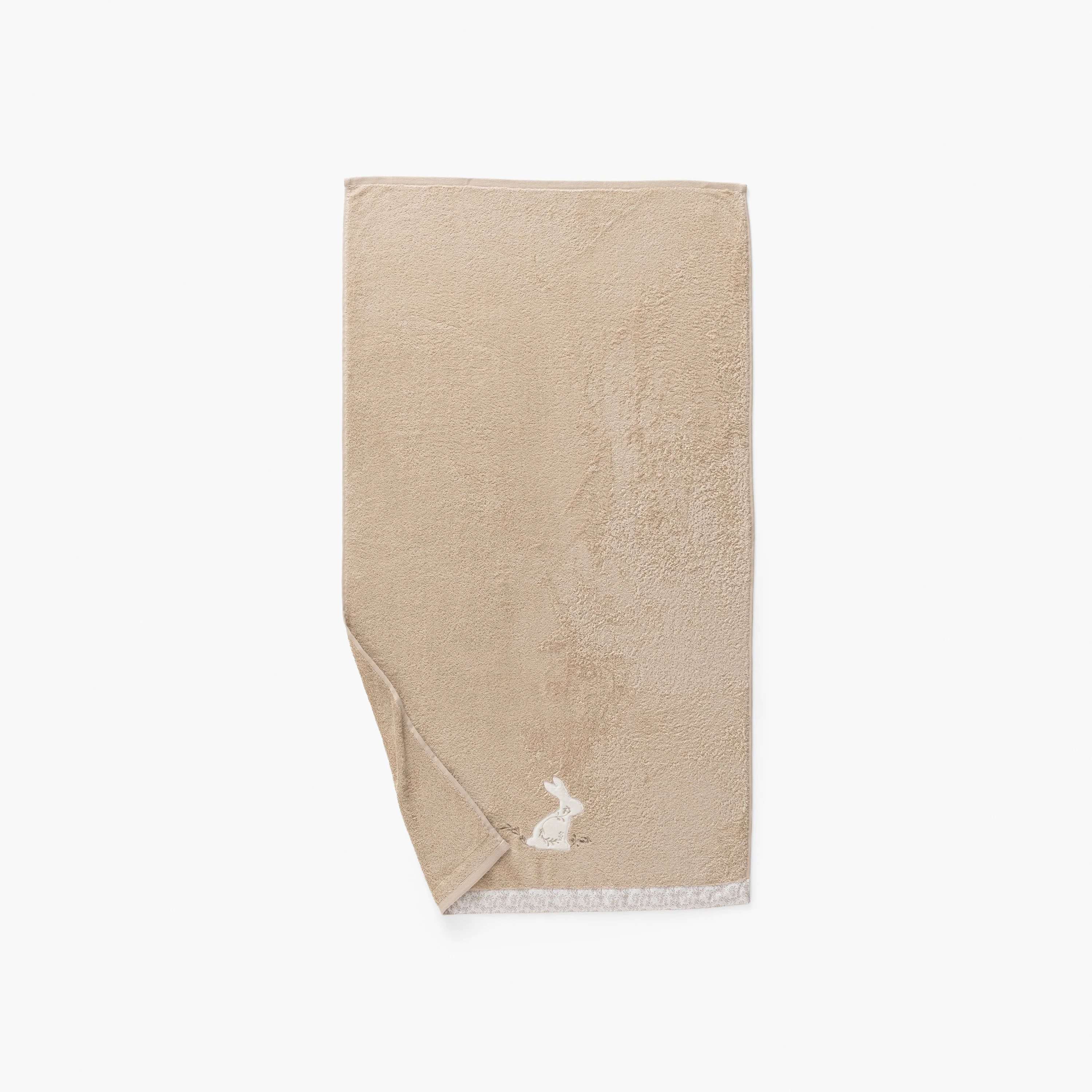 Merveille Organic Cotton Bath Towel - Beige - Image 6