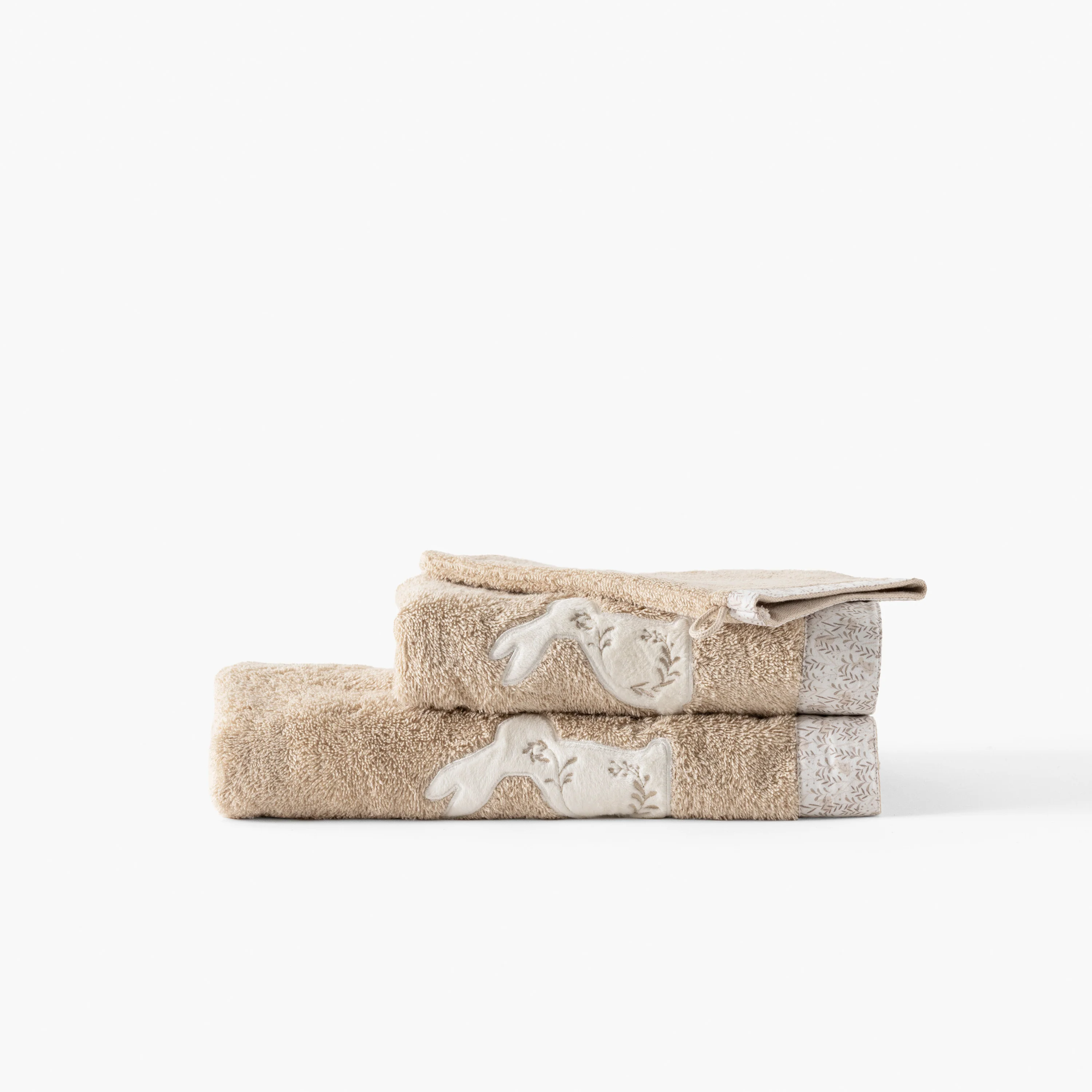 Merveille Organic Cotton Bath Towel - Beige - Image 7