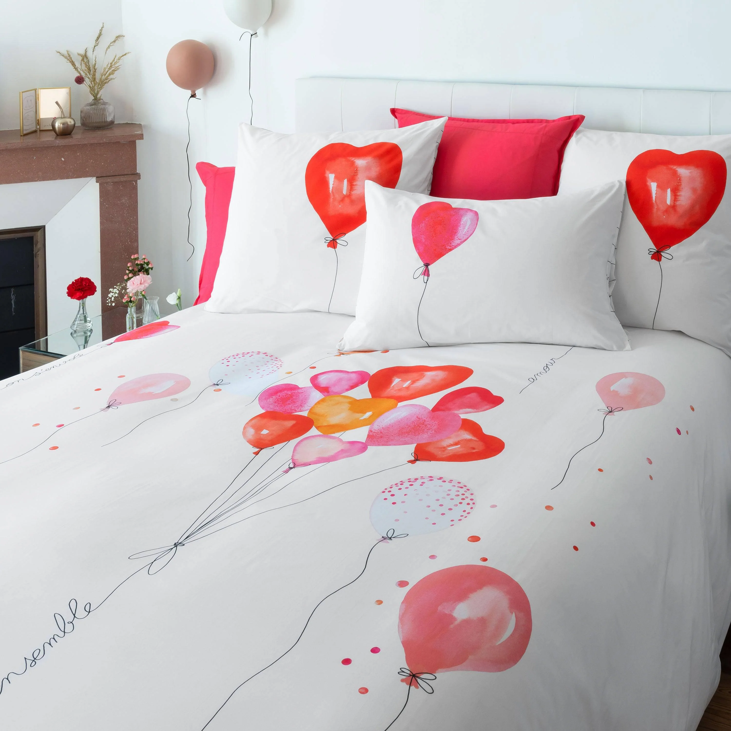 Mon Amour Cotton Percale Duvet Cover - Multicolour