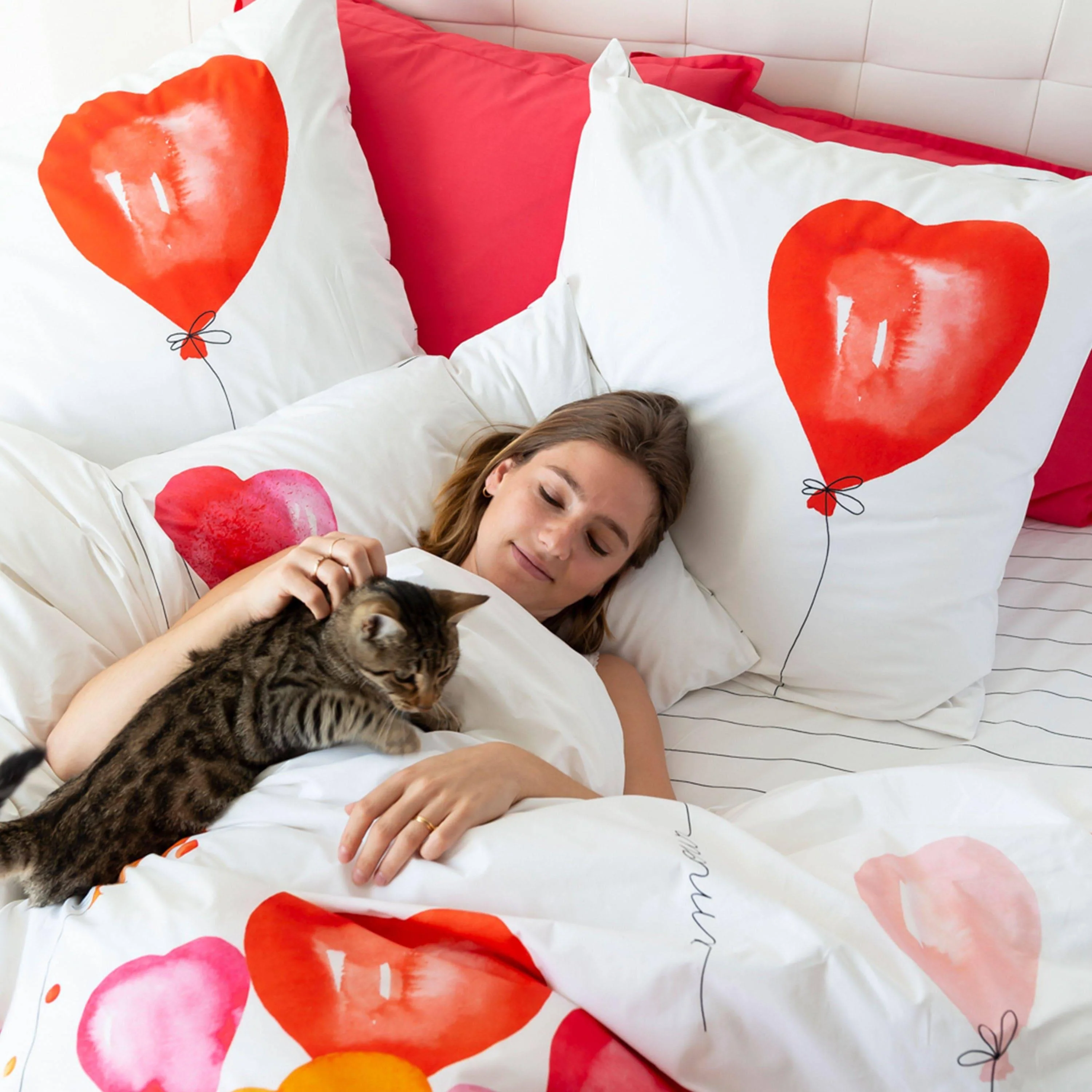 Mon Amour Cotton Percale Duvet Cover - Multicolour - Image 2