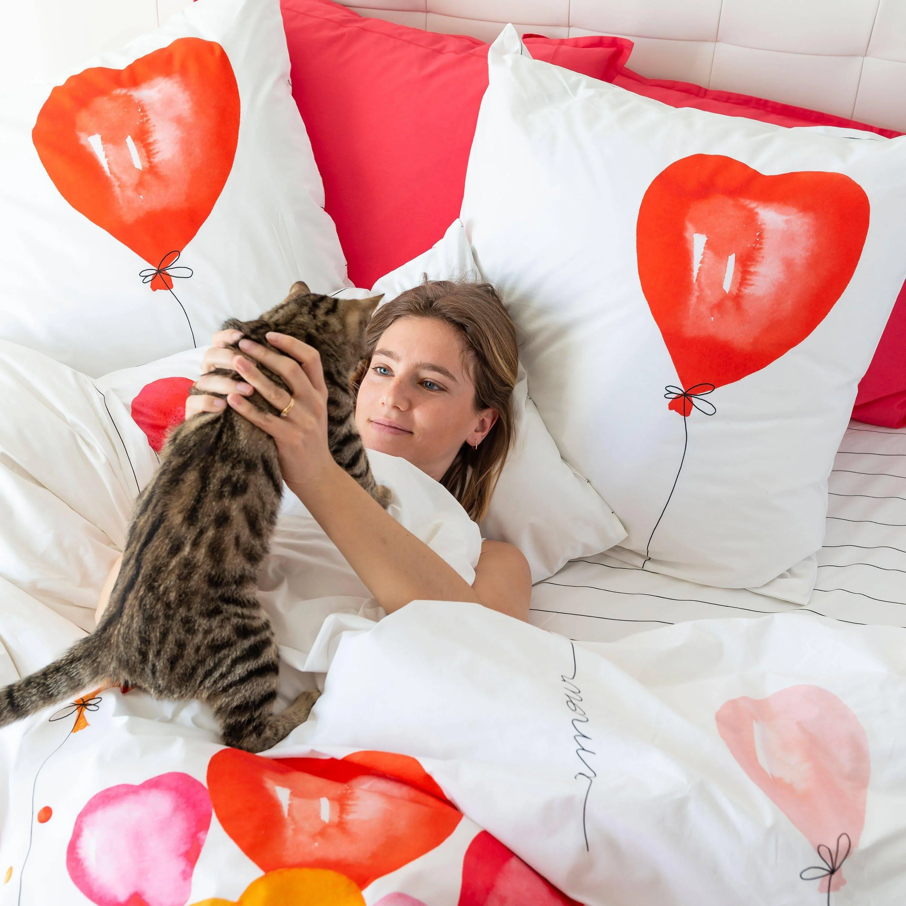 Mon Amour Cotton Percale Duvet Cover - Multicolour - Image 4