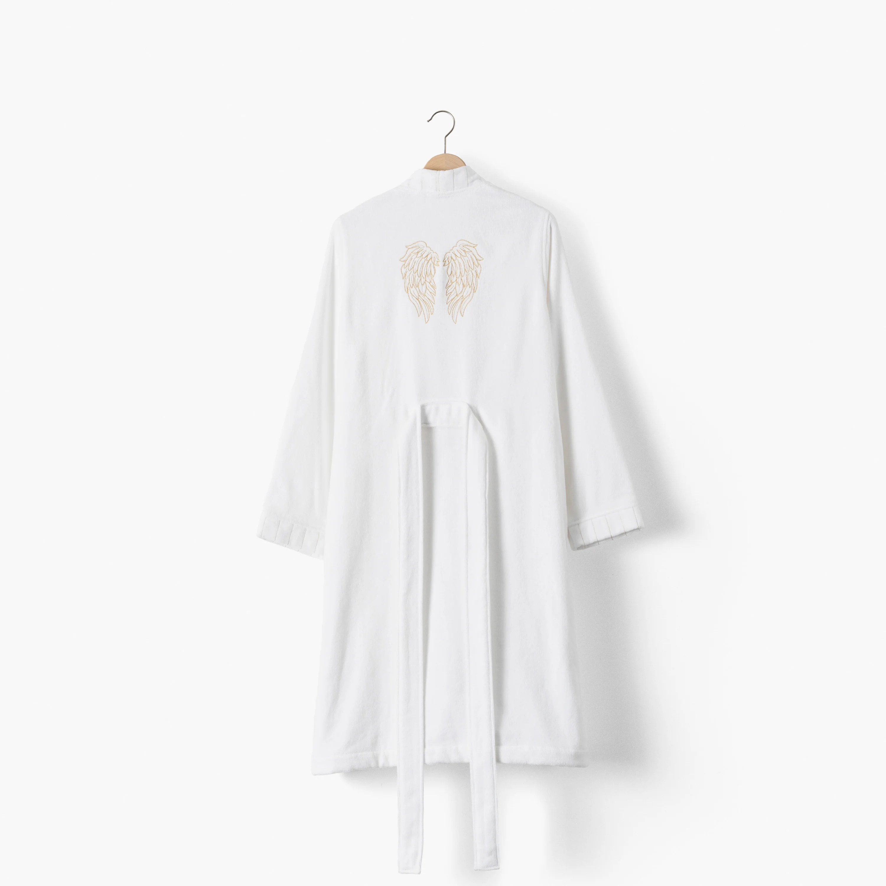 Mon Ange Women's Cotton Bathrobe - White - Image 3