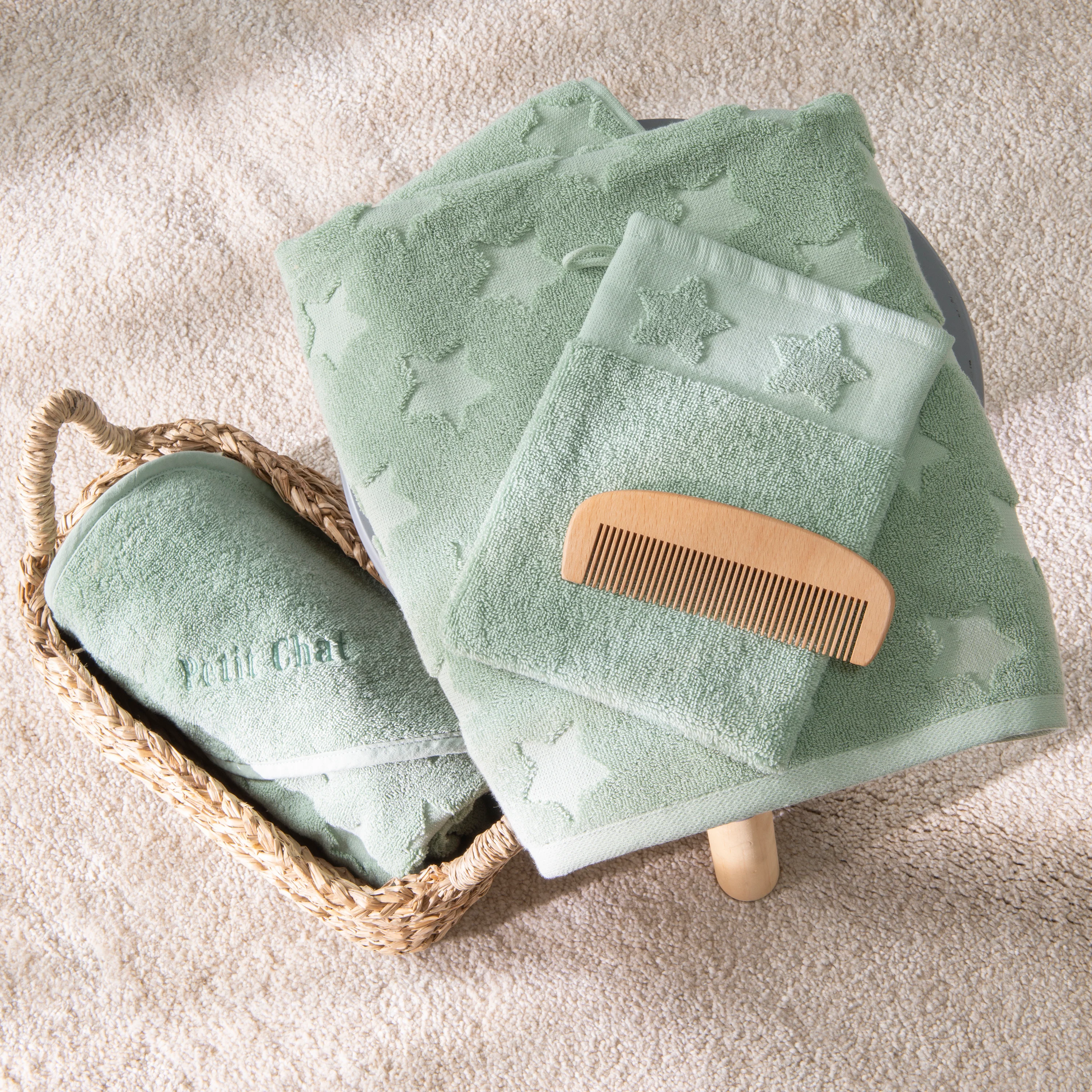 Monjour Cotton Bath Glove - Eucalyptus - Image 3