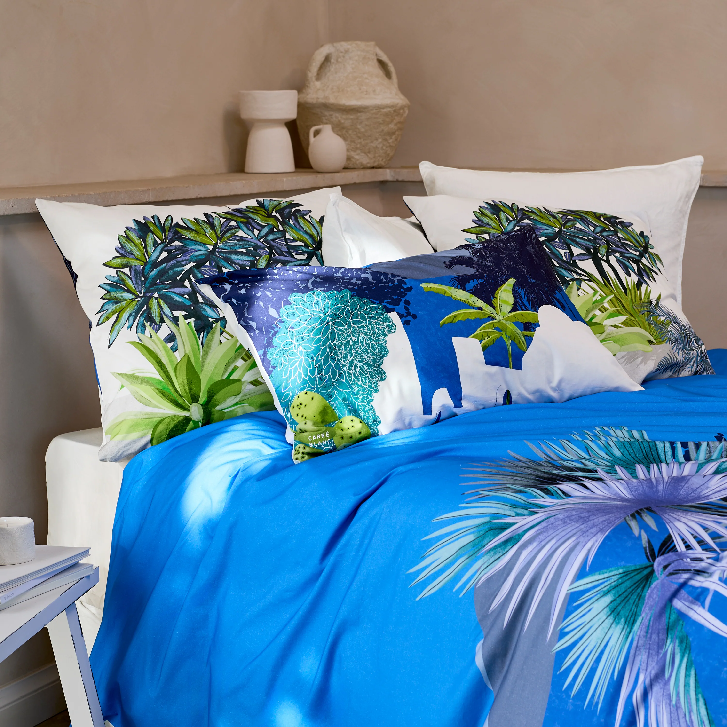 Naoussa Rectangular Cotton Pillowcase - Multicolour - Image 3