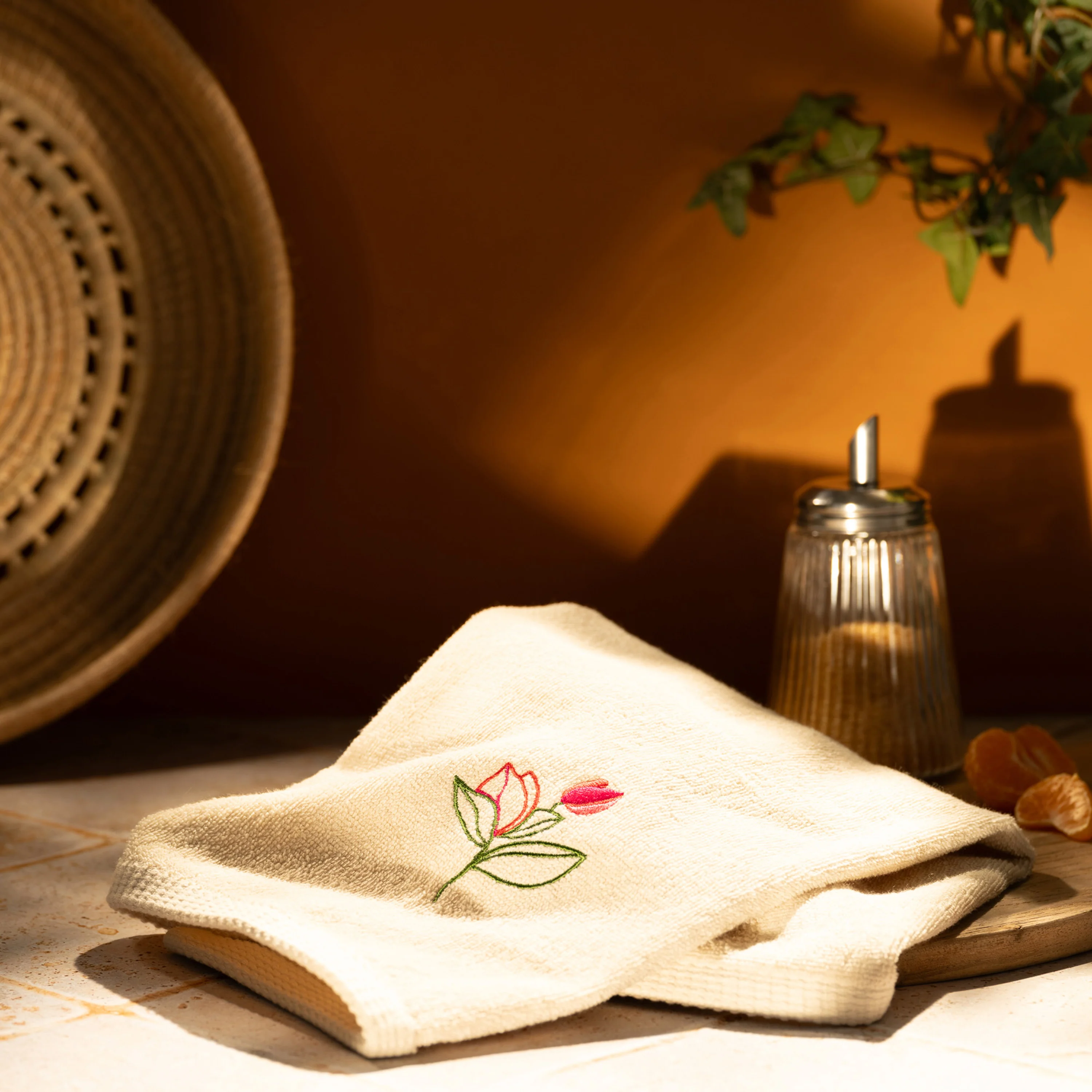 Nectar Cotton Hand Towel - Beige - Image 2