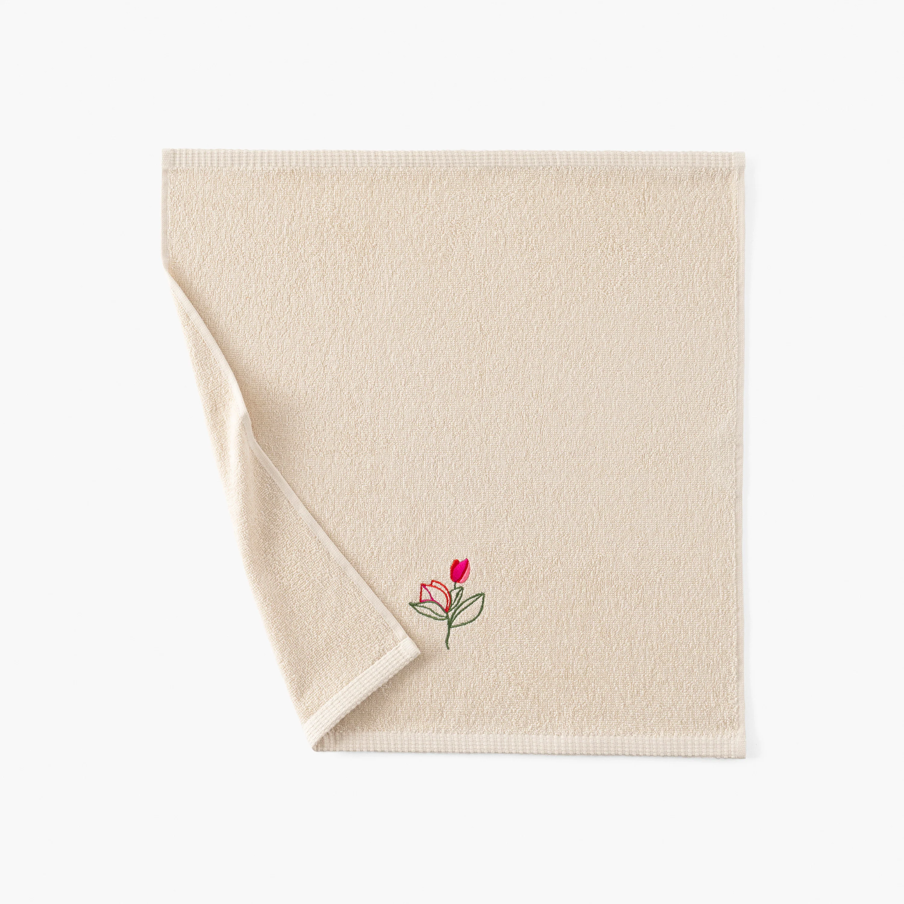 Nectar Cotton Hand Towel - Beige - Image 3