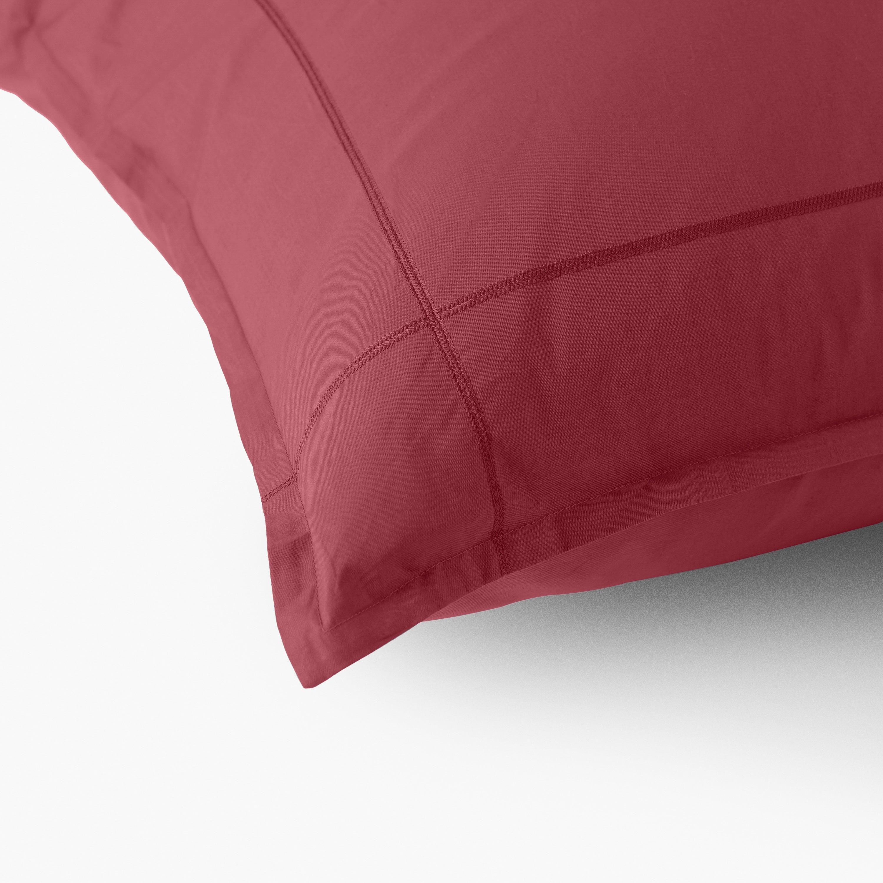Neo Square Cotton Percale Pillowcase - Griottine - Image 3