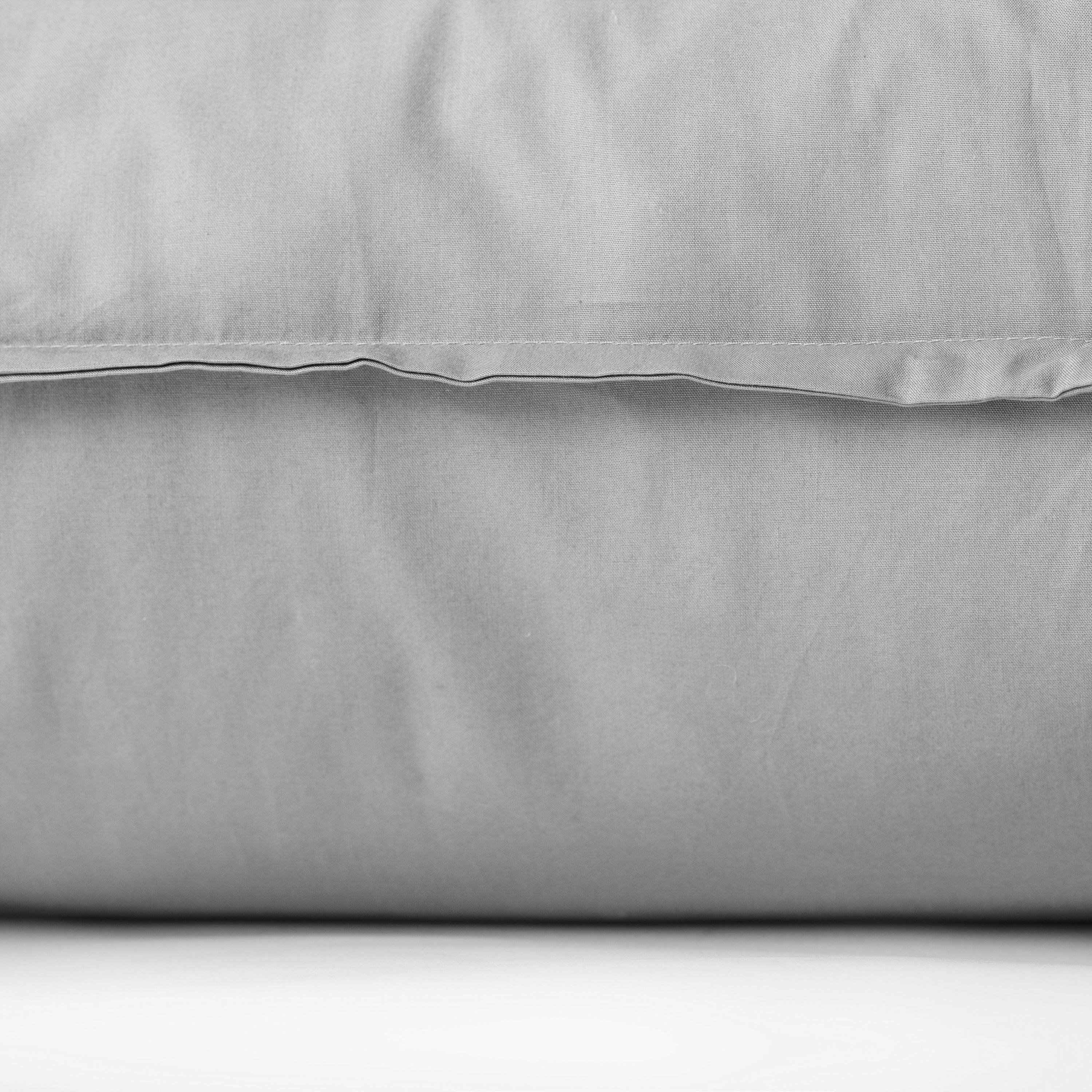 Neo Square Cotton Percale Pillowcase - Grey - Image 2