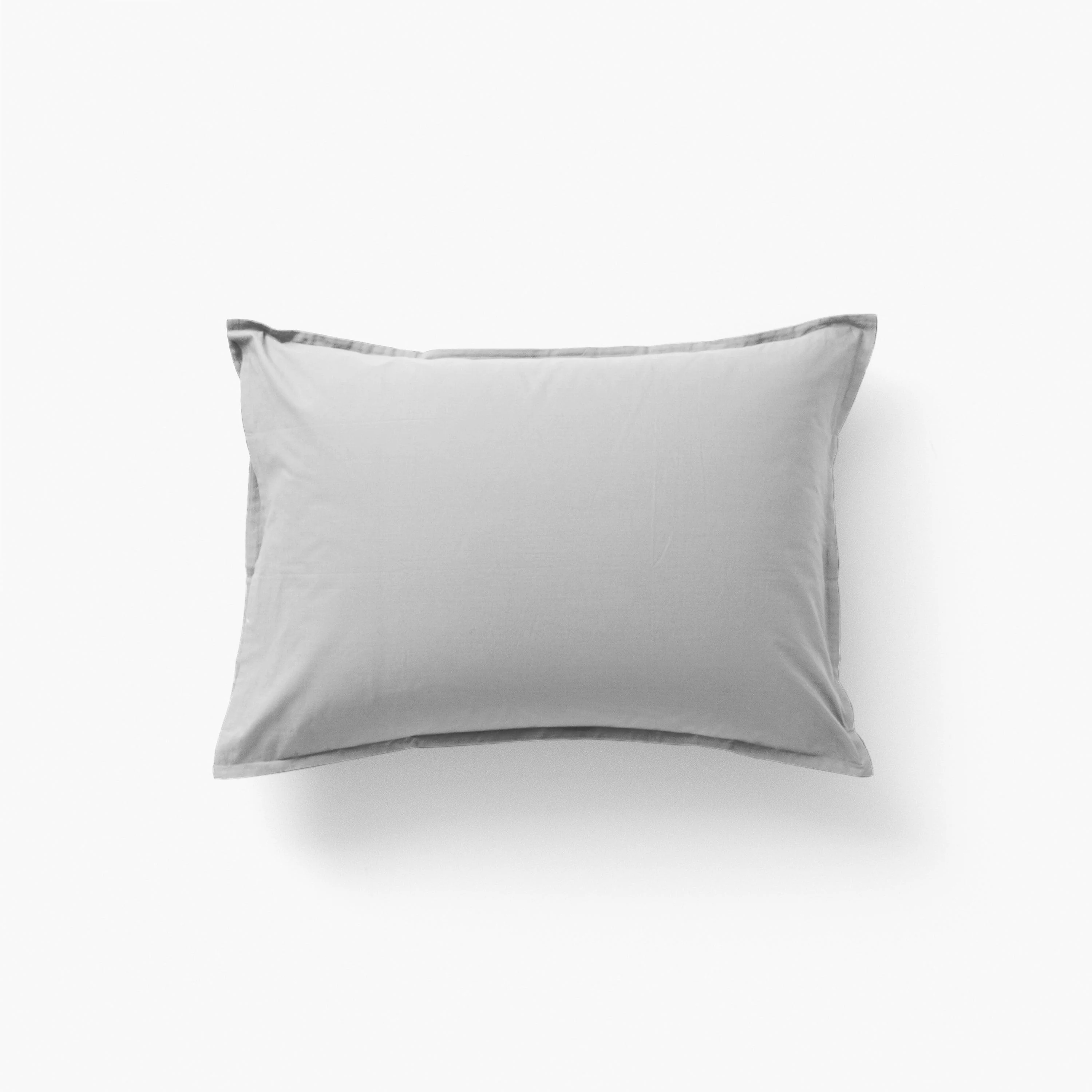 Neo Rectangular Cotton Percale Pillowcase - Grey - Image 2