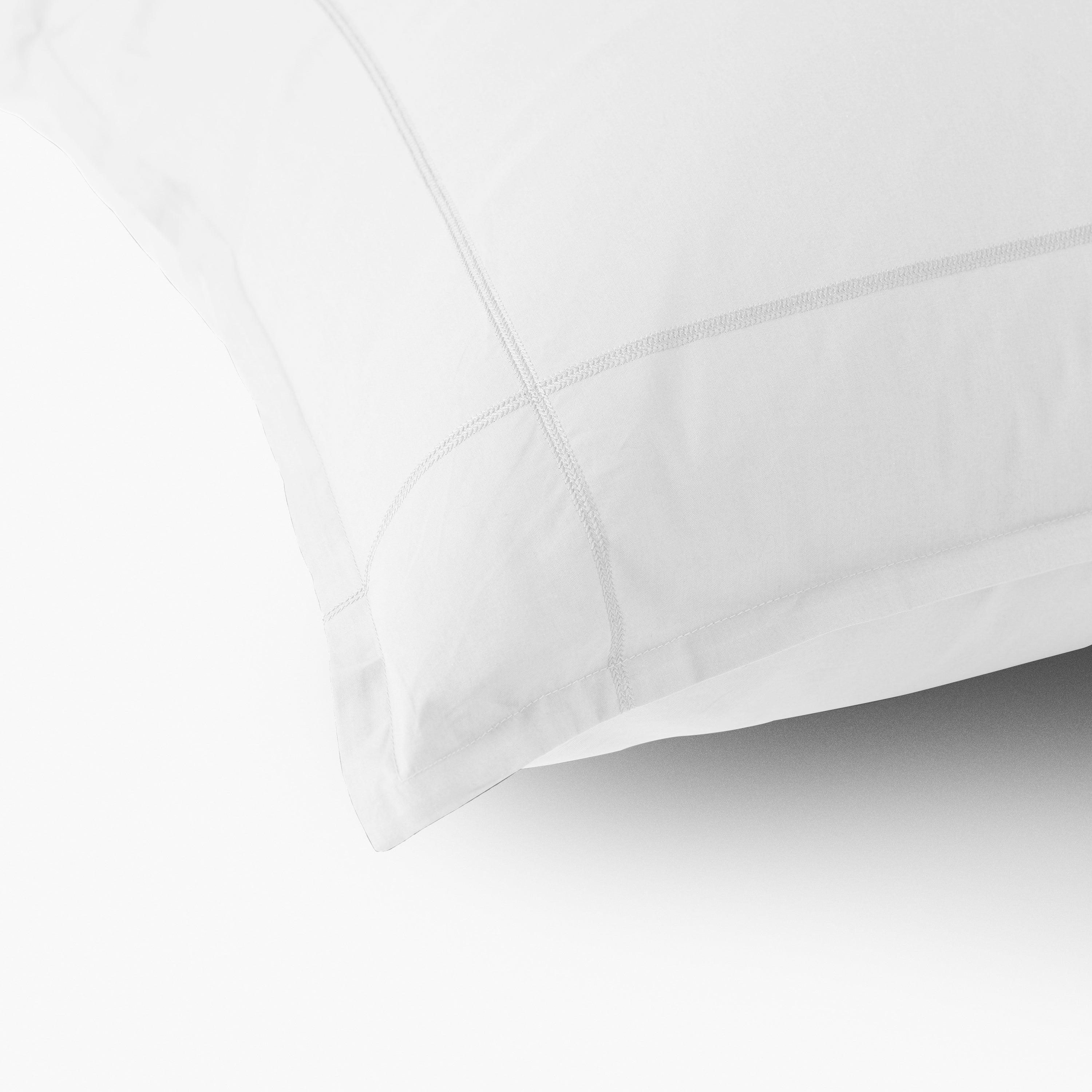Neo Square Cotton Percale Pillowcase - White - Image 4