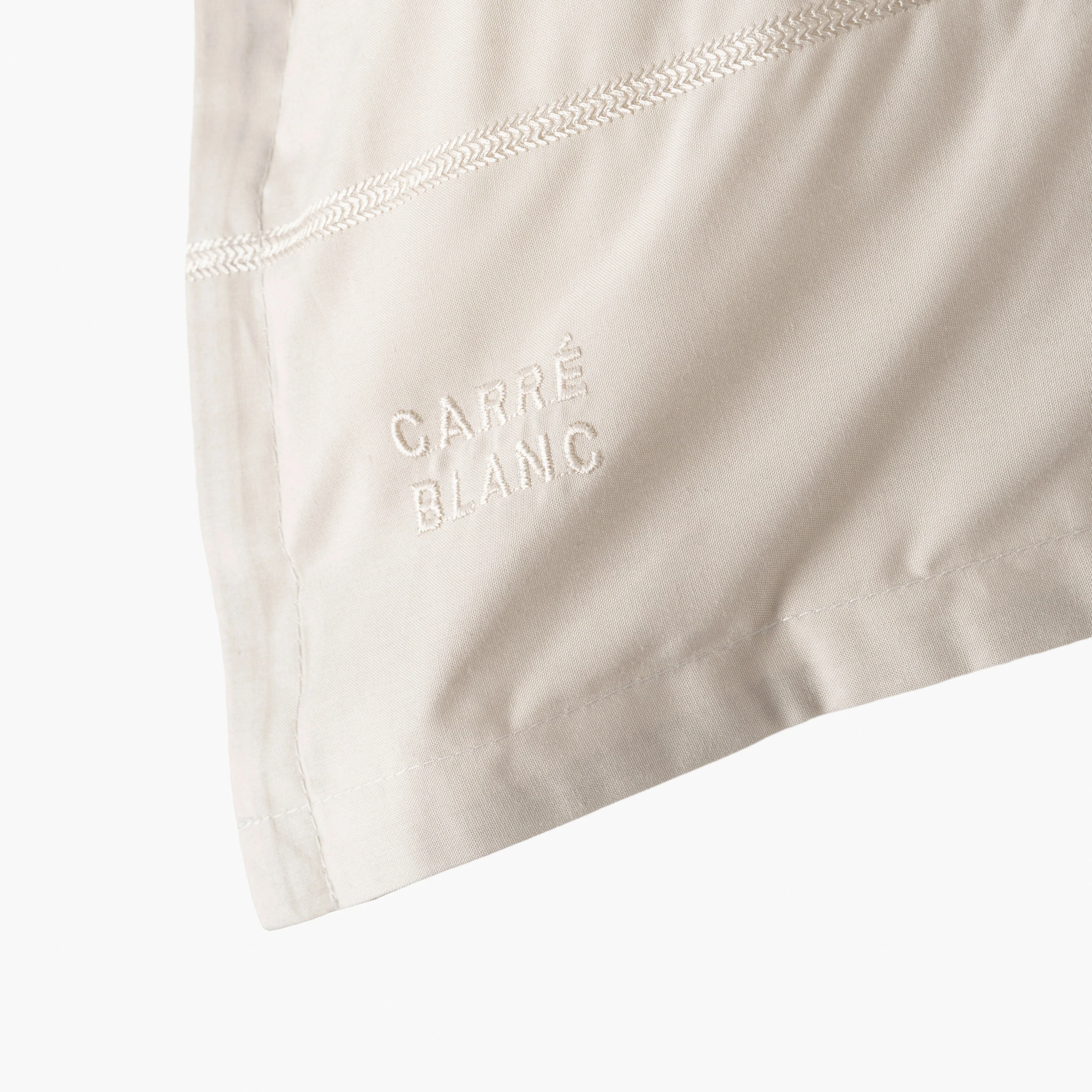 Neo Square Cotton Pillowcase - Beige - Image 2