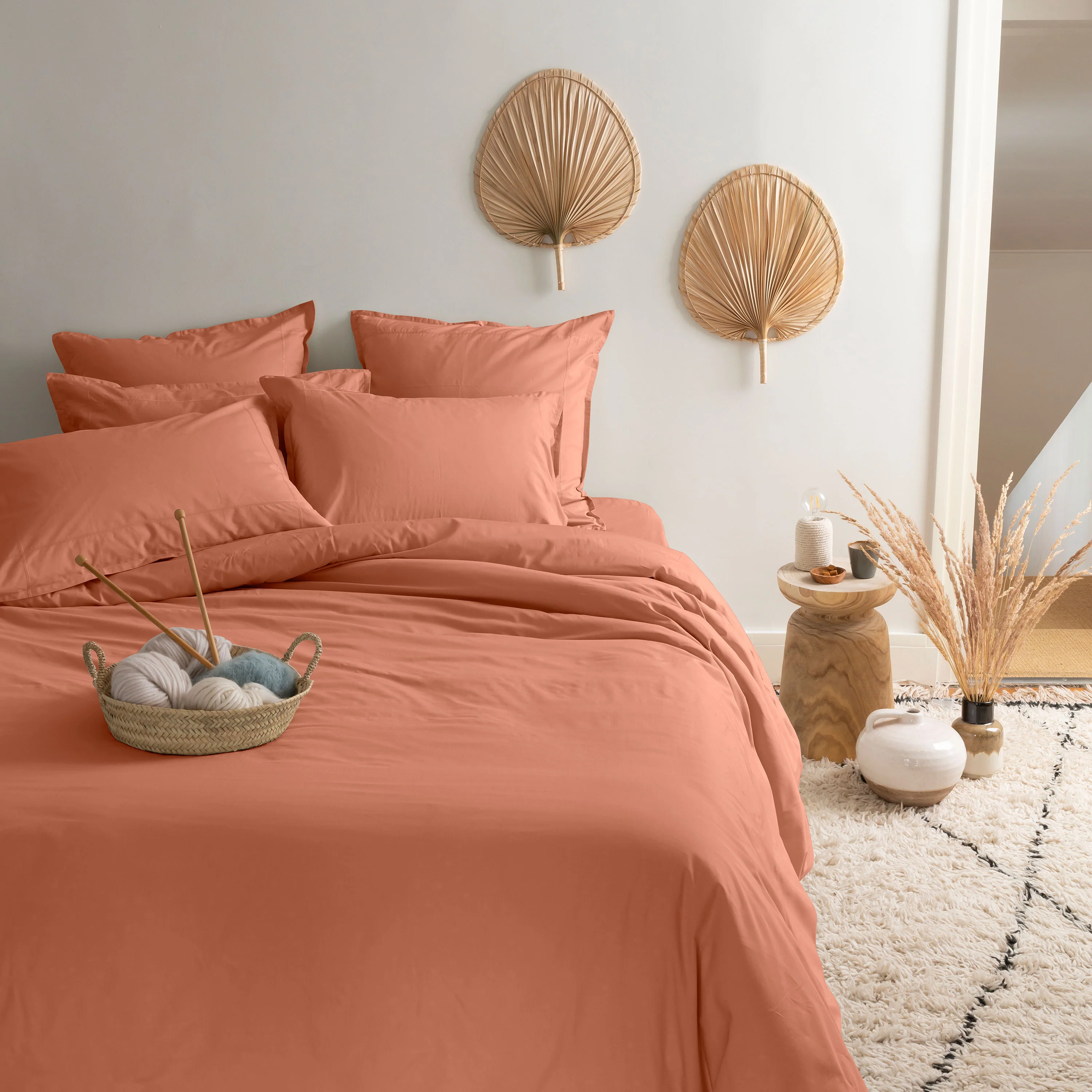 Neo Square Cotton Pillowcase - Tomette - Image 2