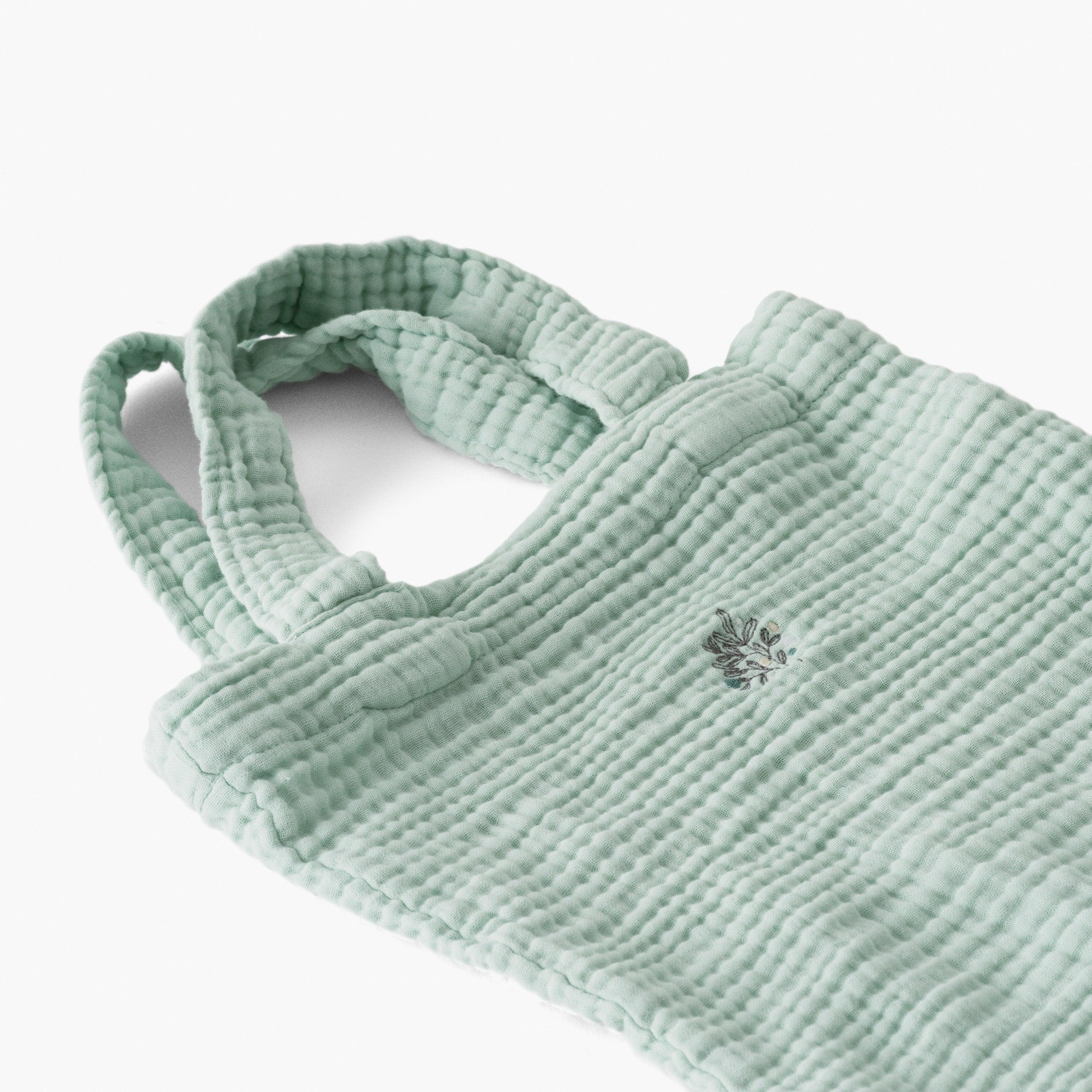 Organic Cotton Gauze Diaper Bag And Changing Mat Jardine Almond - Image 4