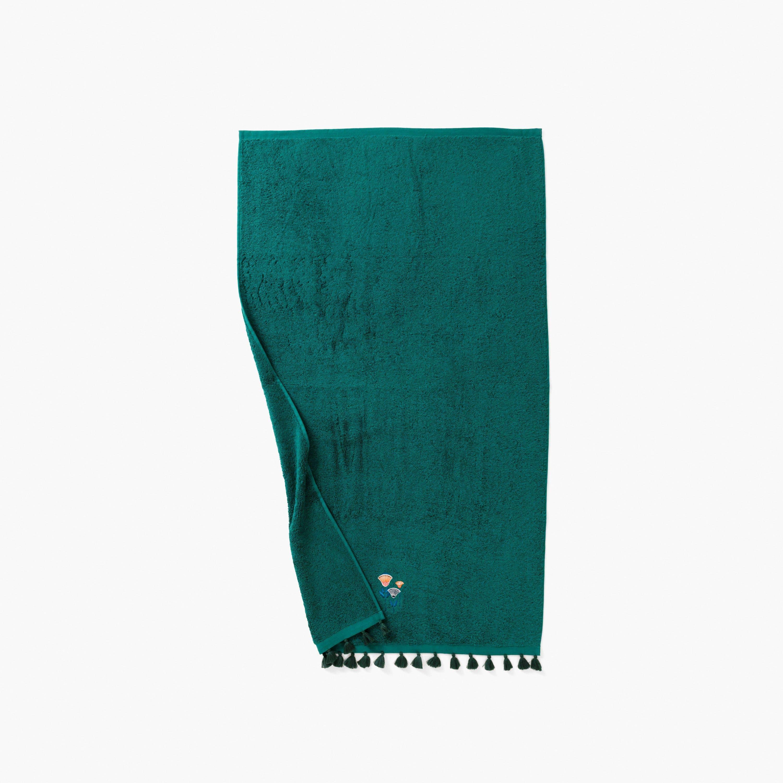 Papyrus Emerald Cotton Bath Towel - Image 2