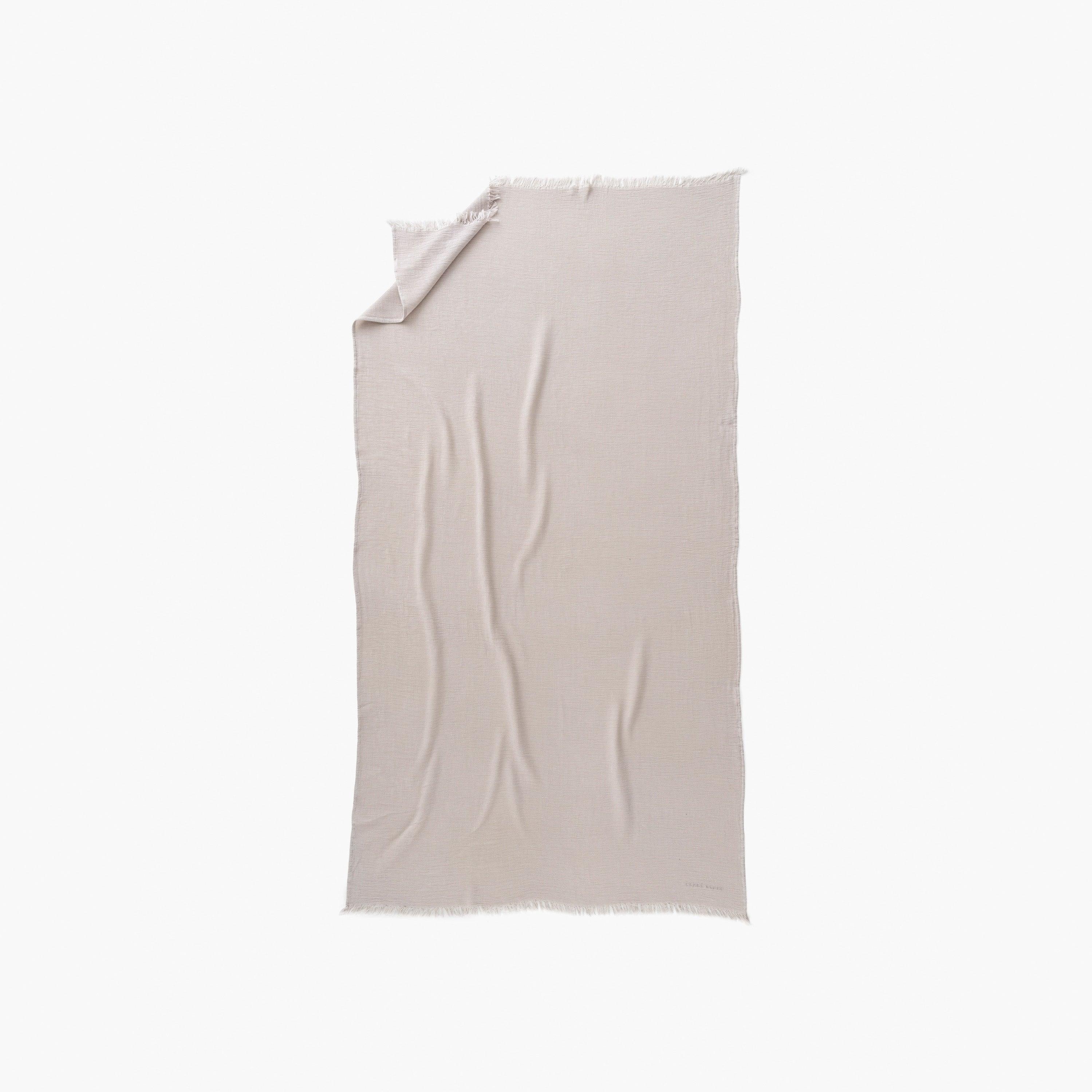 Pyla Cotton Turkish Beach Towel - Beige - Image 3