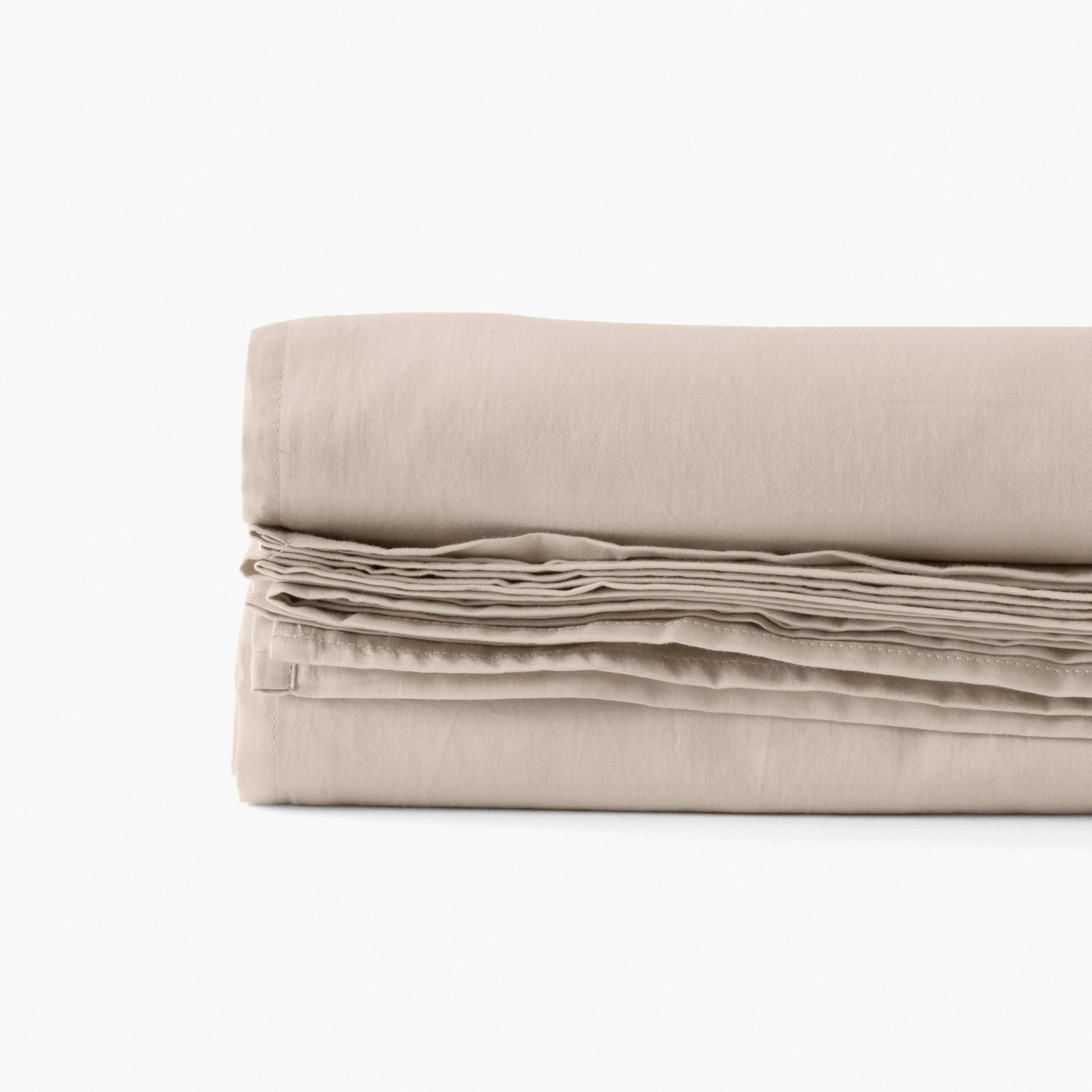 Quartz Organic Cotton Flat Sheet - Dune