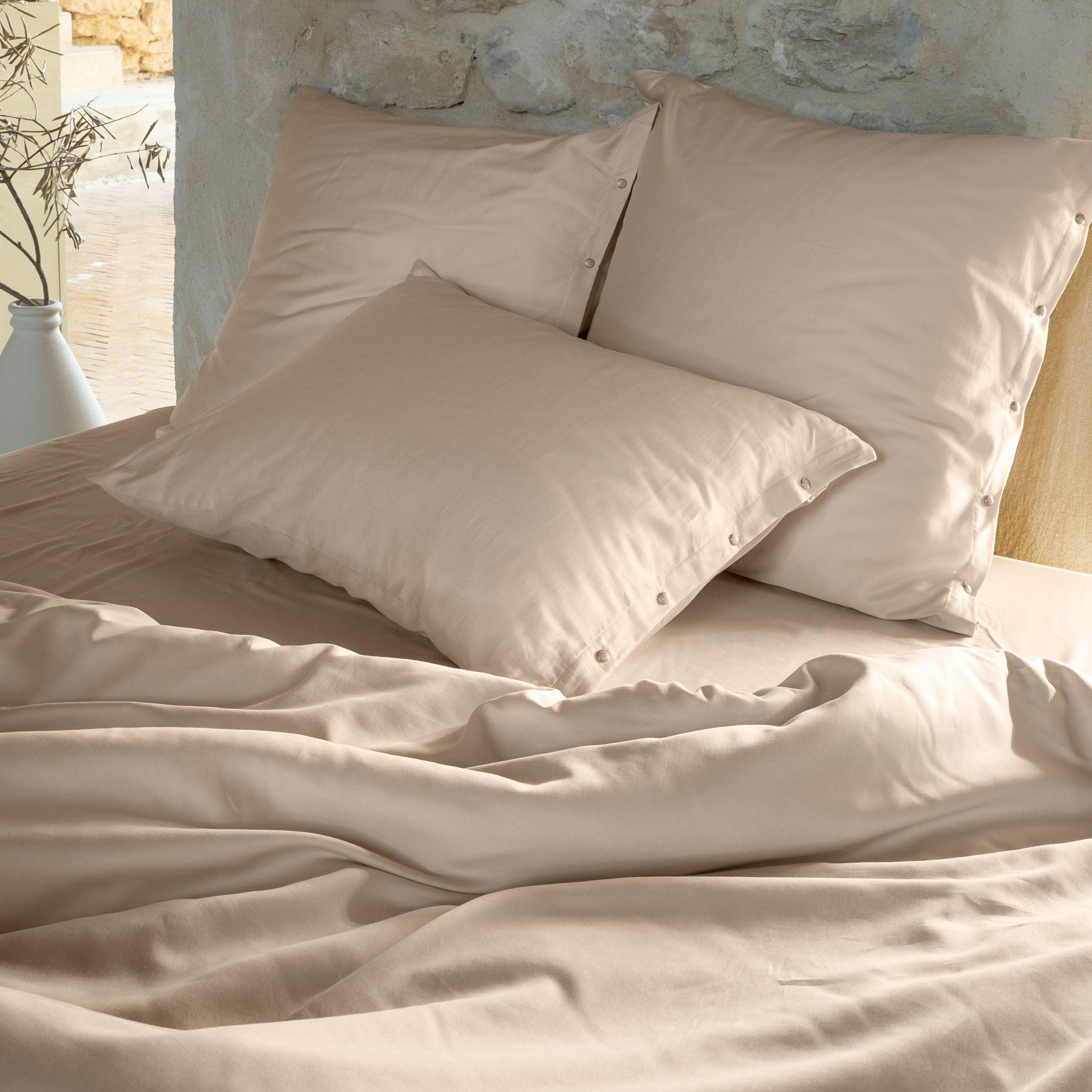 Quartz Square Organic Cotton Pillowcase - Dune