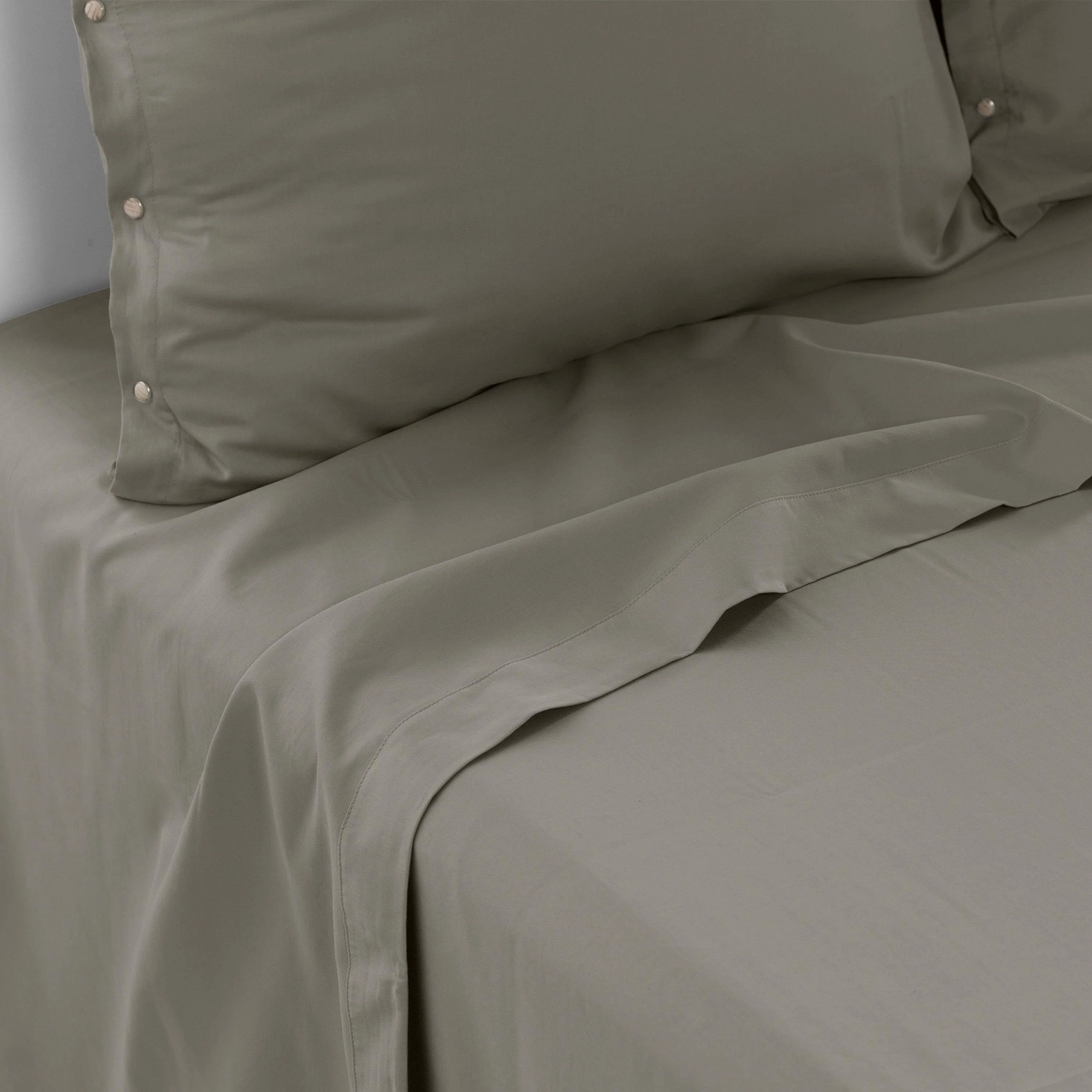 Quartz Organic Washed Cotton Flat Sheet - Jade - Image 3