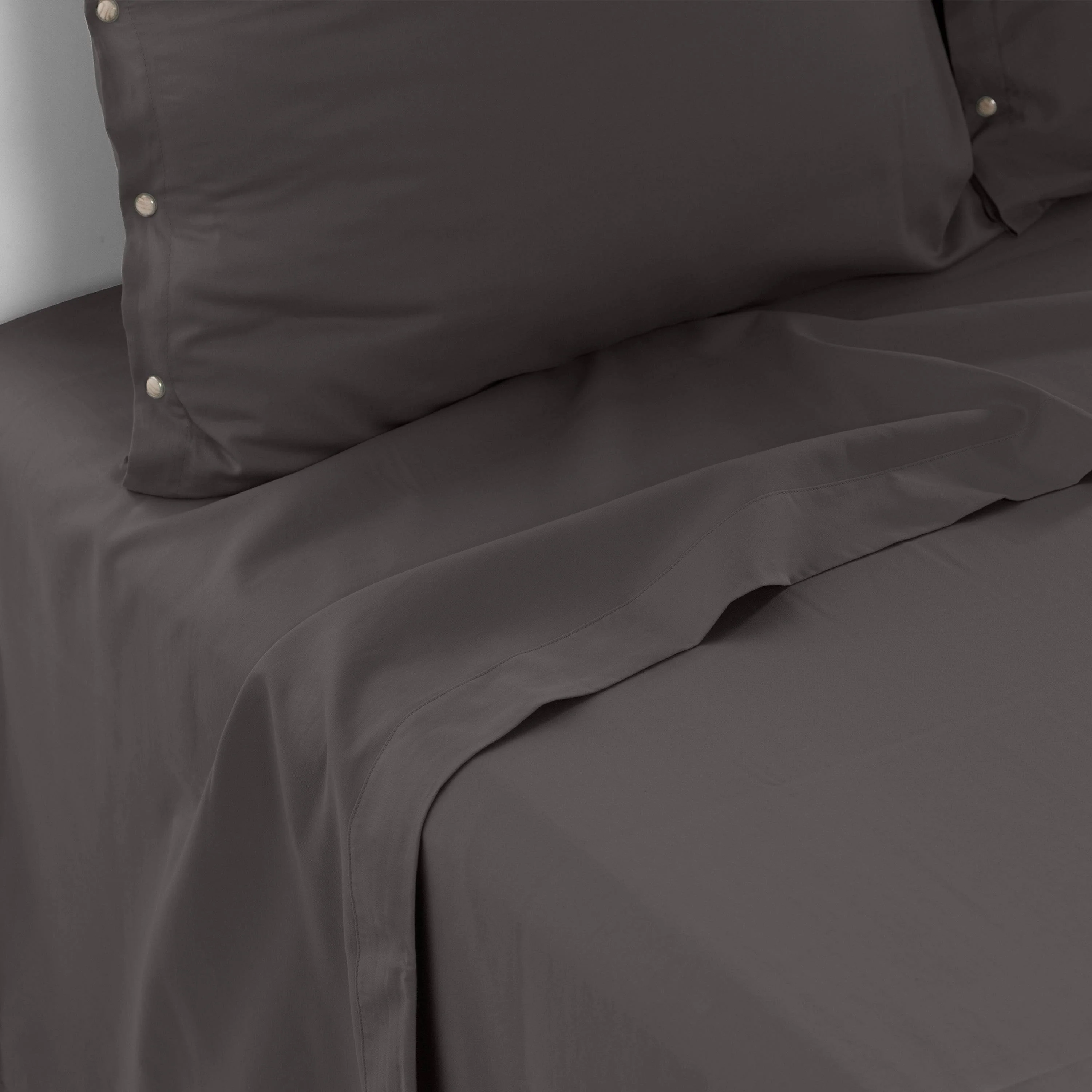 Quartz Organic Cotton Flat Sheet - Pebble - Image 3