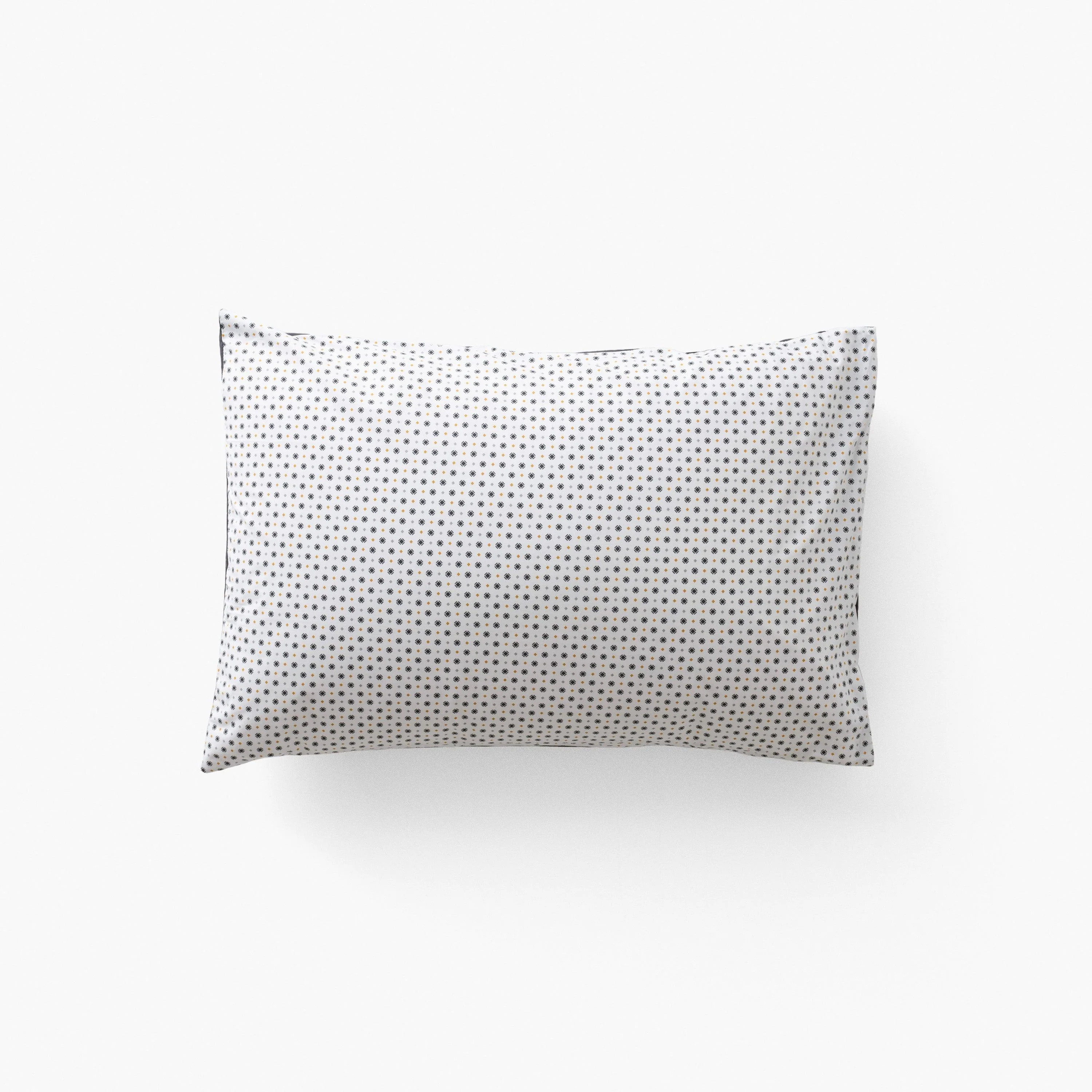 Neo Rectangular Cotton Percale Pillowcase - Geometric Anthracite