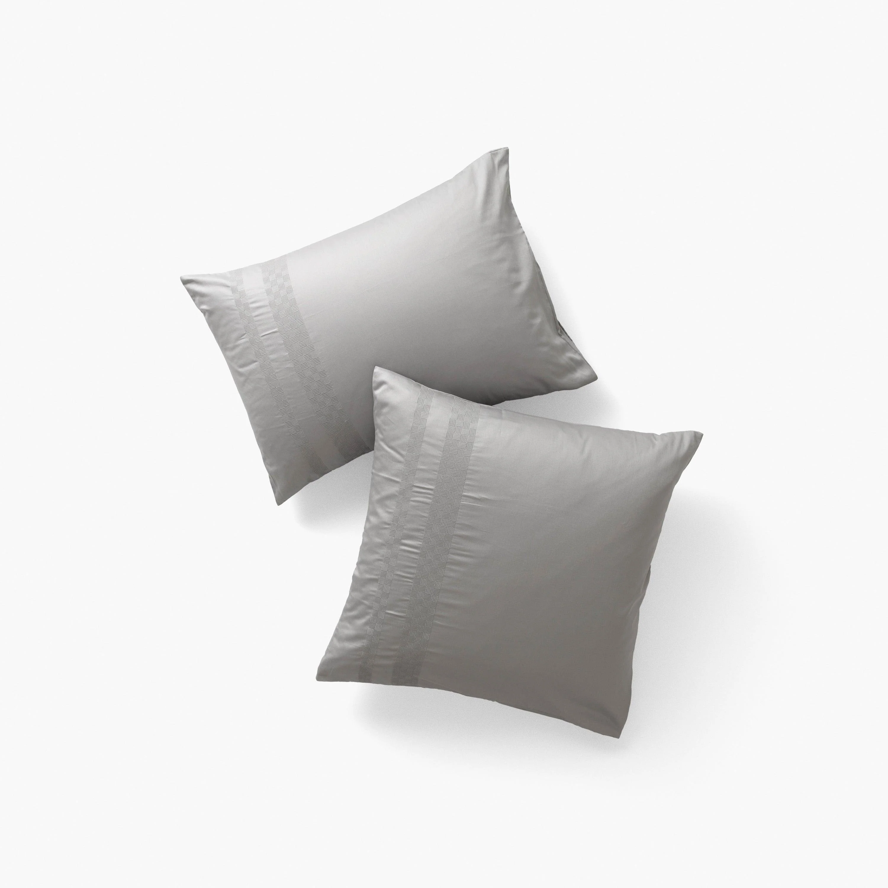 Rectangular Pillowcase in Cotton Satin Titane - Image 5