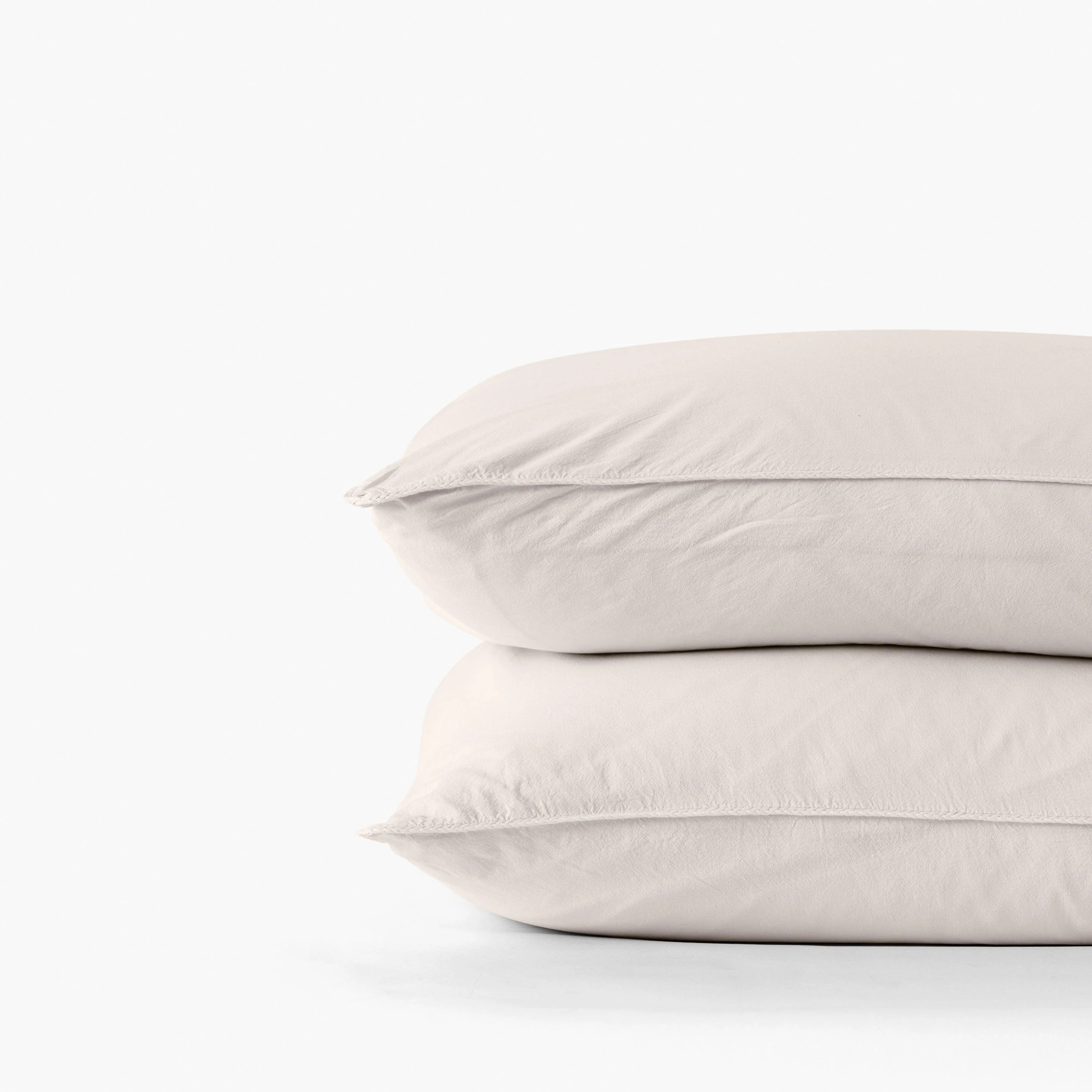 Souffle Rectangular Organic Cotton Pillowcase - Vanilla - Image 3